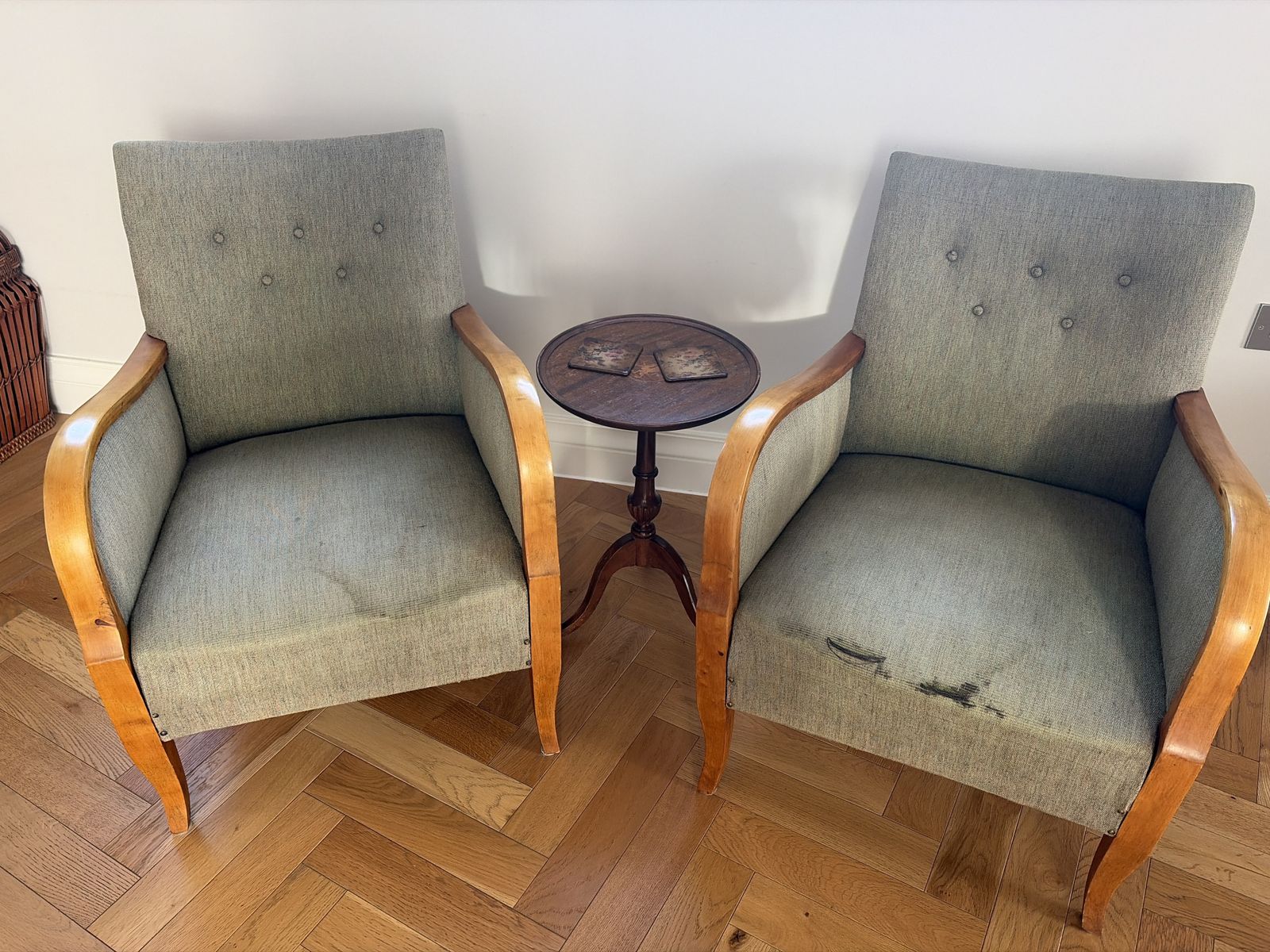 Pair Of Original Art Deco Swedish Armchairs