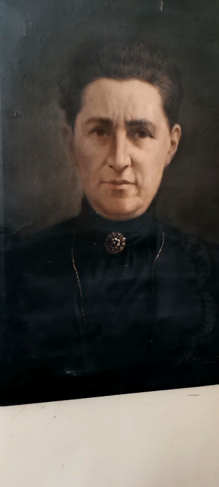 Antique Painting Early 900s Female Portrait Signed S.Bruno photo Art