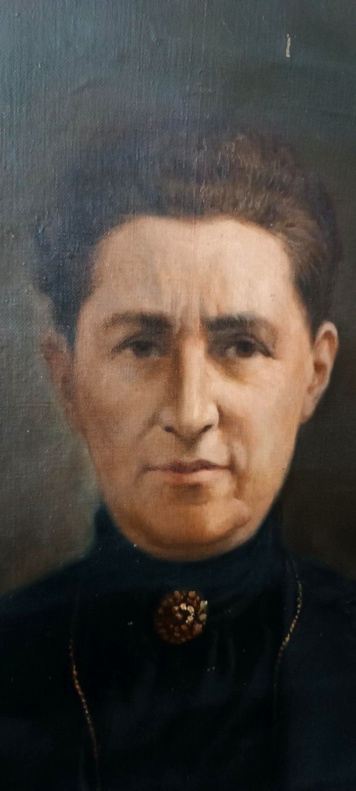 Antique Painting Early 900s Female Portrait Signed S.Bruno photo vinterior