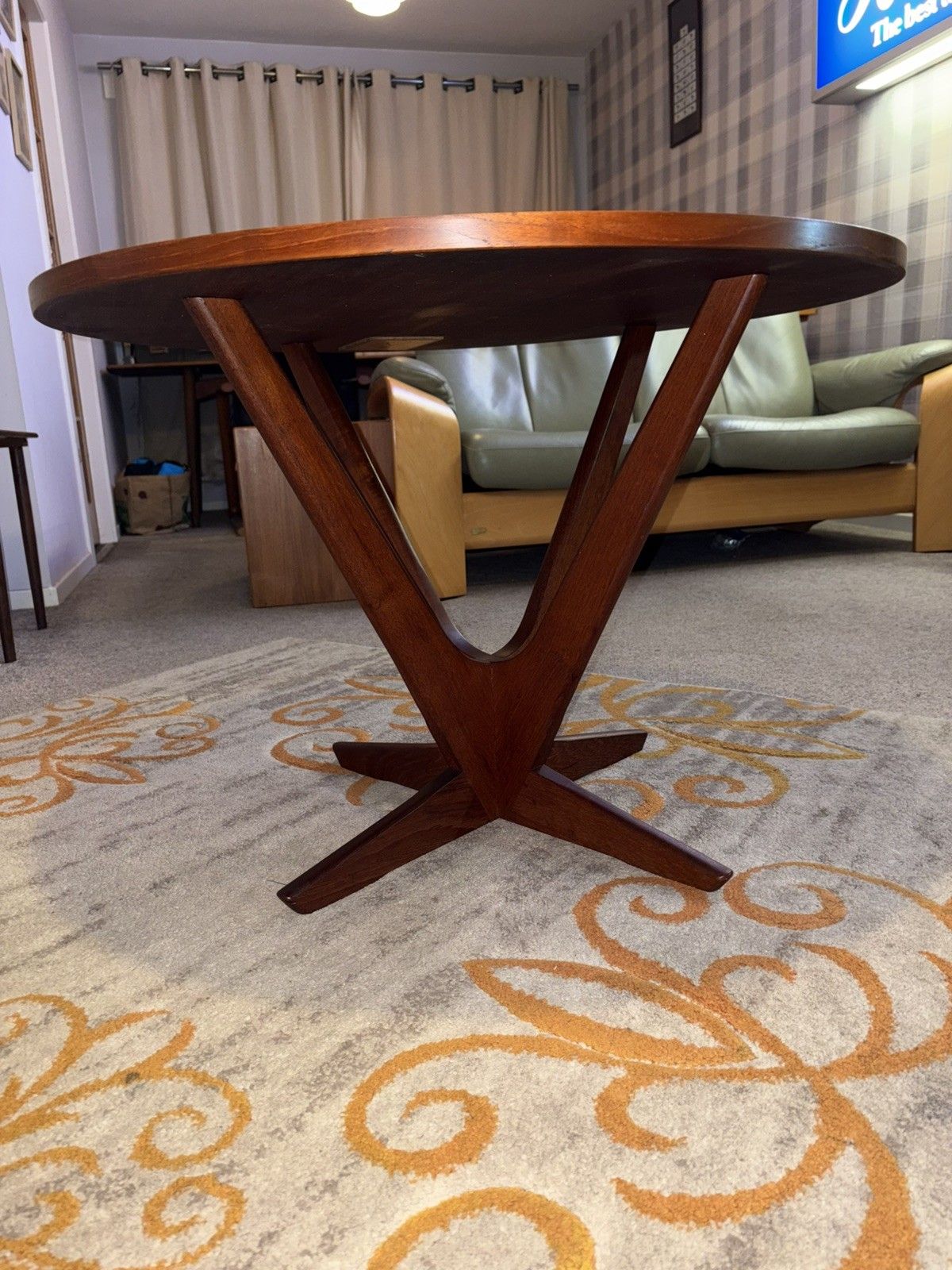 695.0 Mid Century Danish Kubus Teak Starburst Radial Coffee Table Retro G Plan Era photo