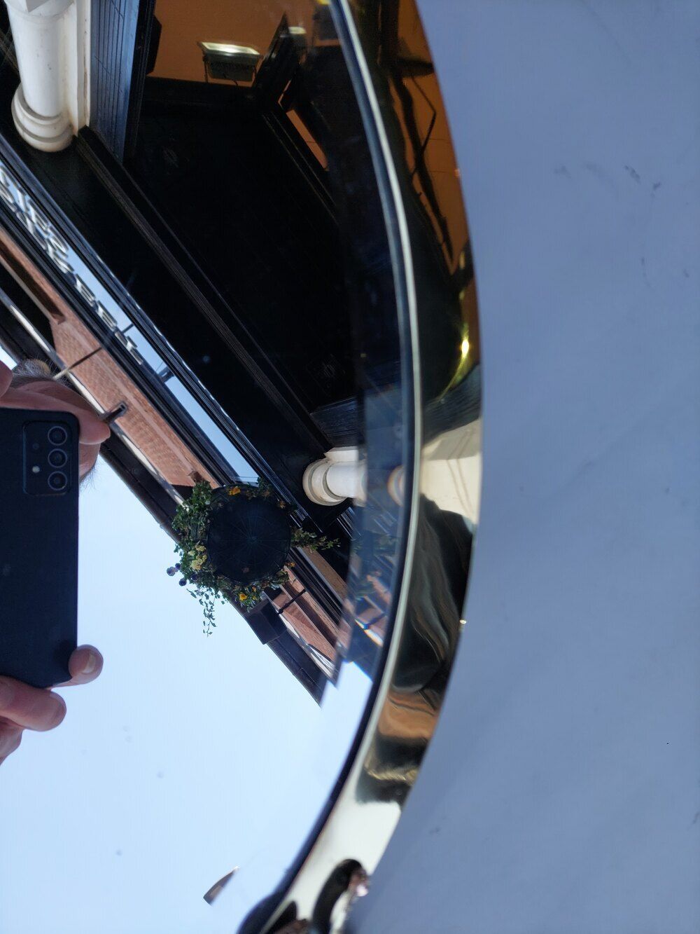 Early 20thc Brass Framed Arts & Crafts Mirror photo 380.0