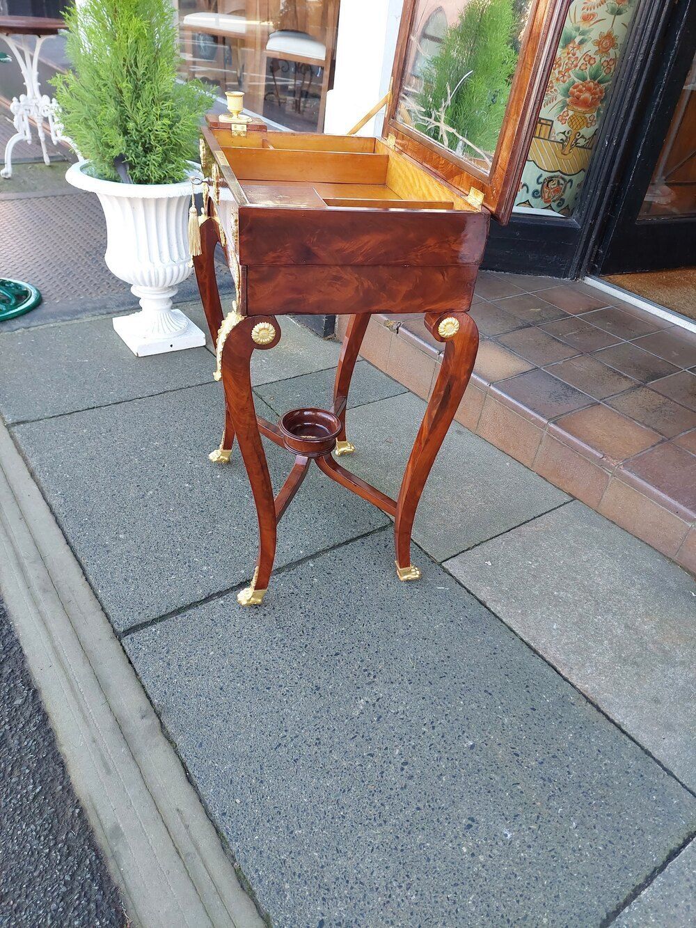 19thc French Mahogany & Satinwood Writing Desk photo 1750.0