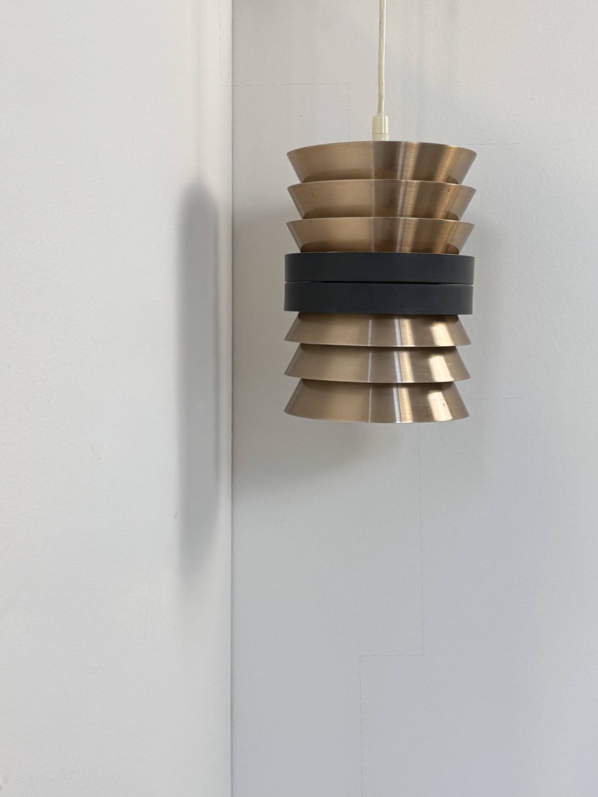 Doria Pendant Light In Copper And Matte Black Metal, Germany, 1960 photo buy