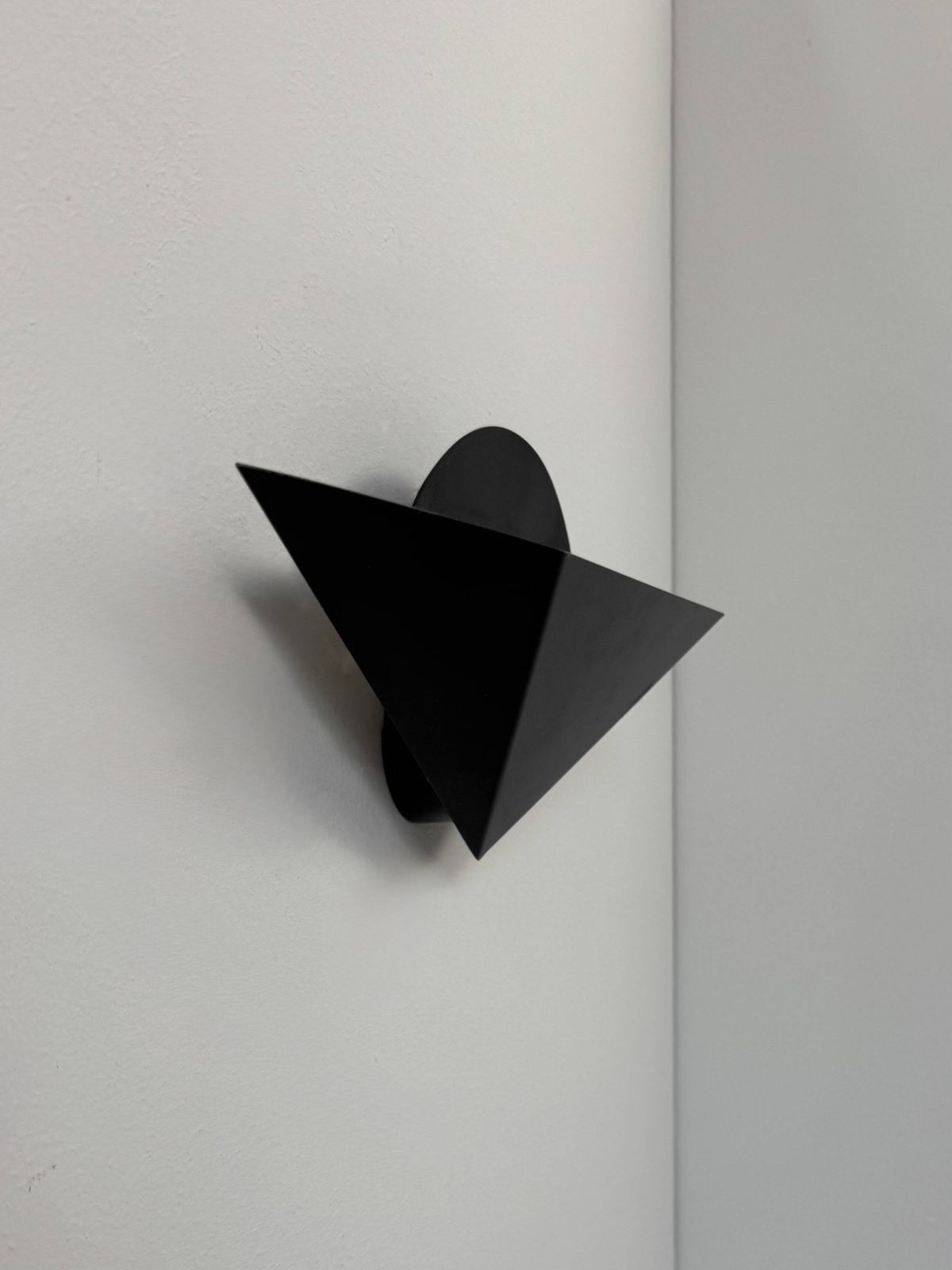 Pair Of Vintage Matte Black Metal Wall Sconces, France, 1970 photo vinterior