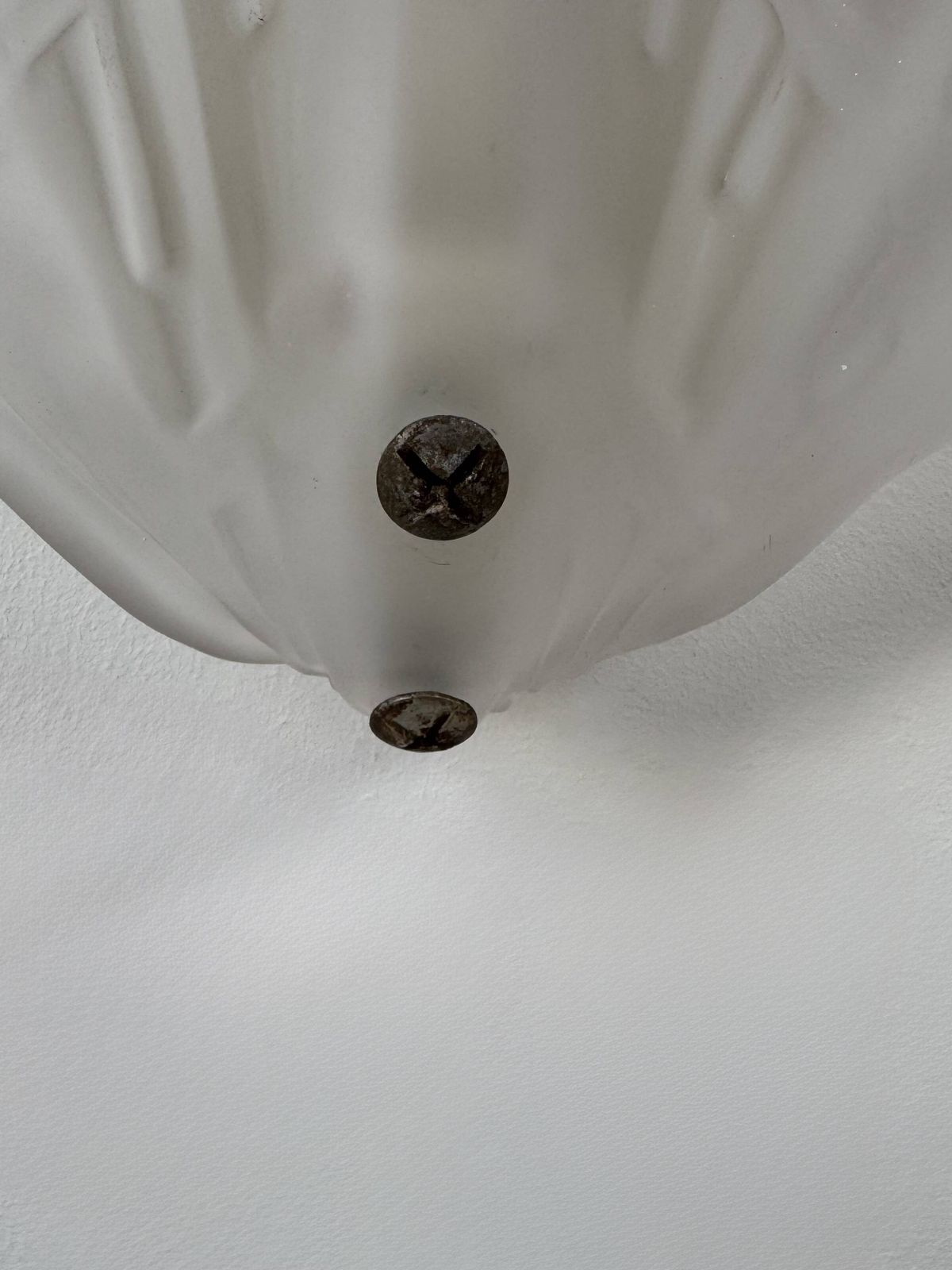 Pair Of Seashell Wall Sconces In Sandblasted Glass, France, 1970 photo Lighting