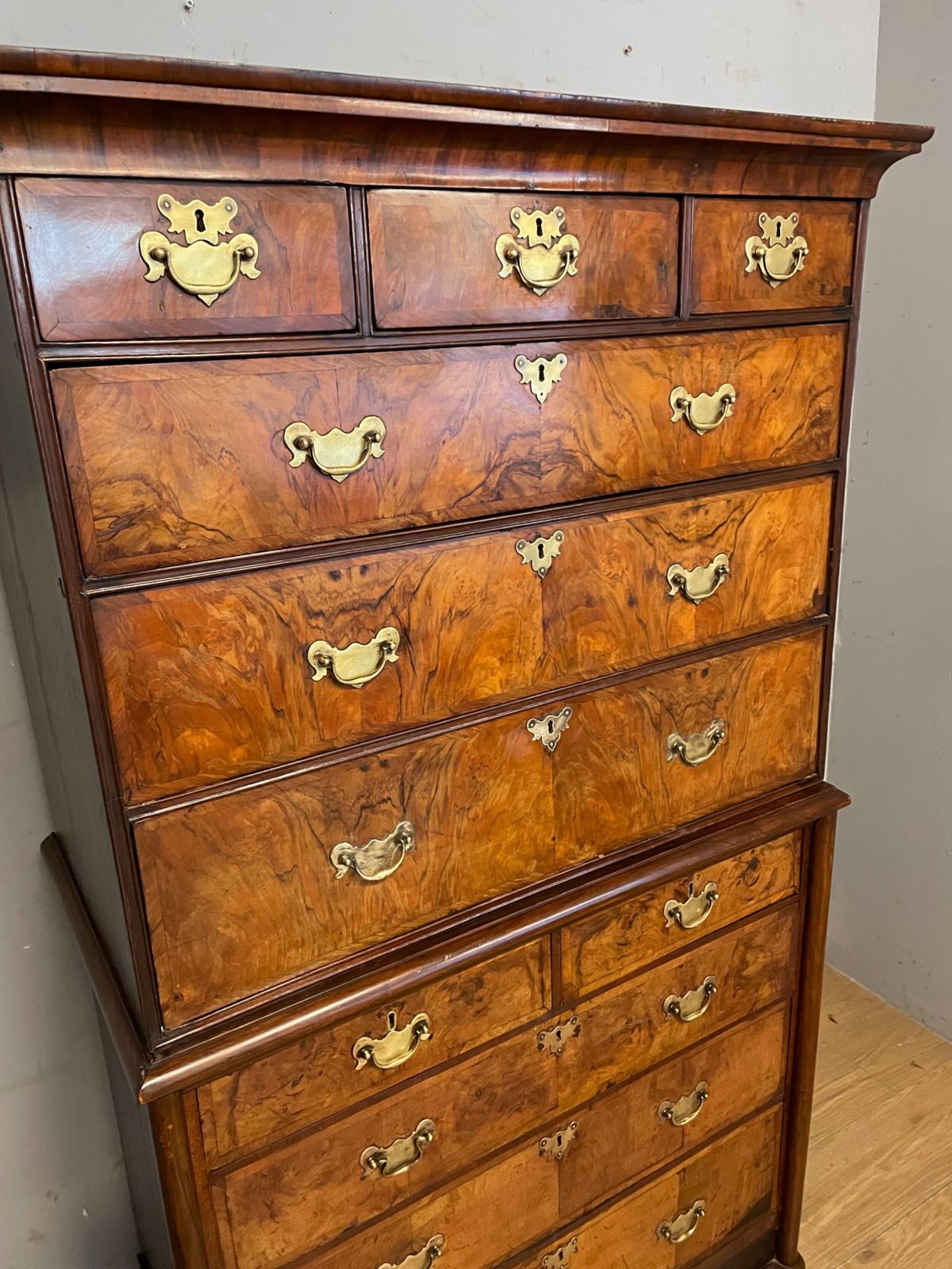 C19th Burr Walnut Chest On Chest photo Furniture