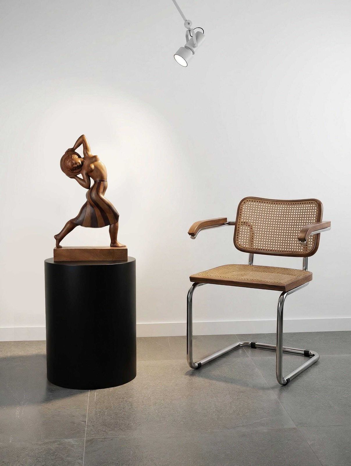 Art Deco Wooden Sculpture By Jens Jacob Bregnø, Denmark, 1900s, Signed photo furniture