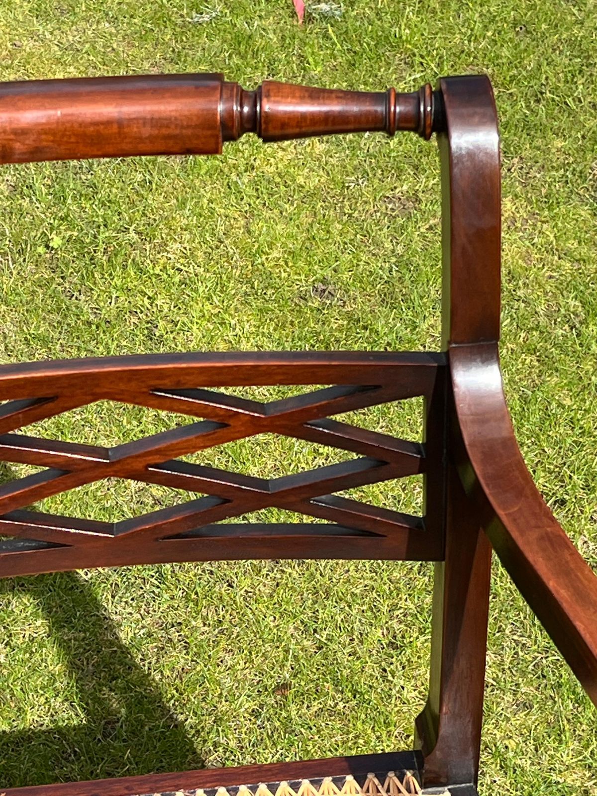 Furniture Regency Armchair By English Workshop, Hardwood & Rattan, Circa 1810 photo