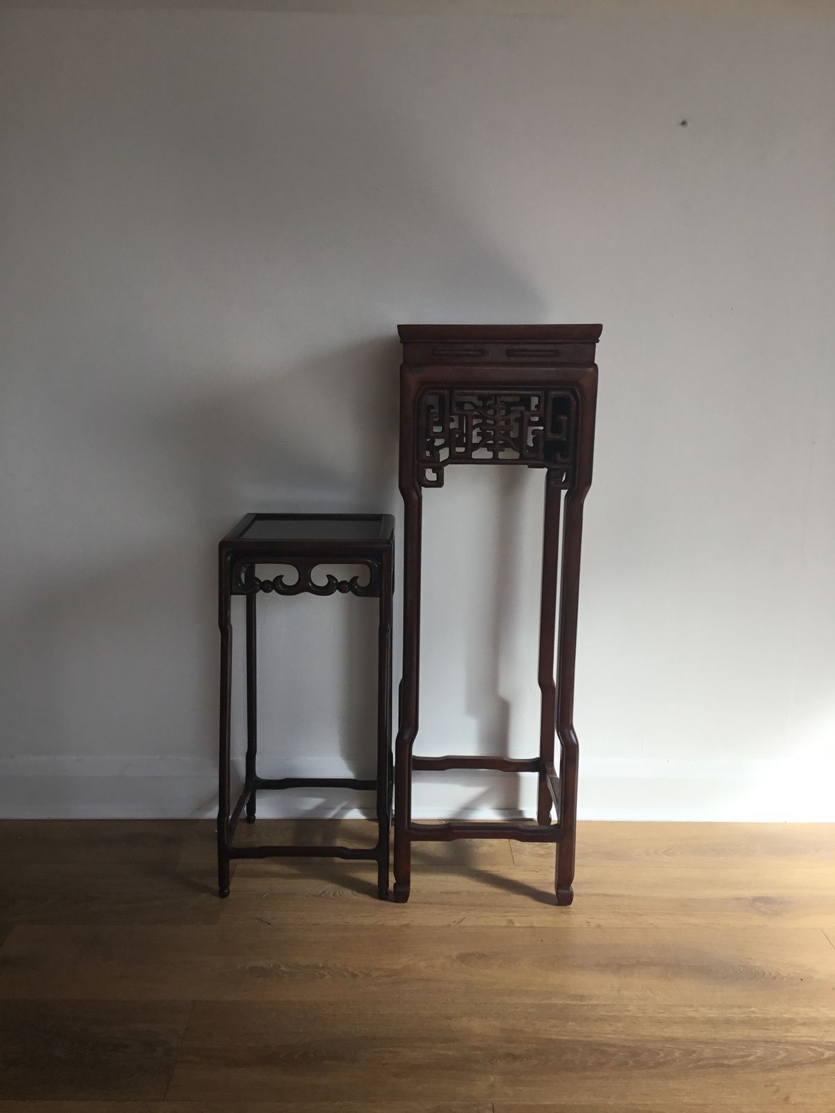 Chinese Hardwood Jardiniere Or Vase Stands photo furniture