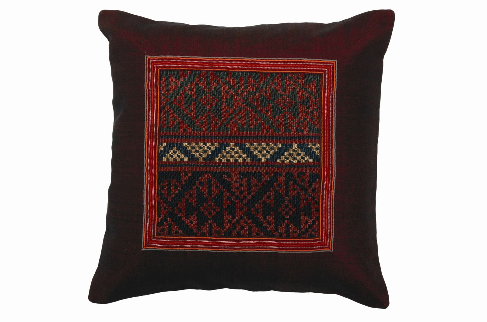 Vintage Brown Cushion Cover Made With Old Kilim
