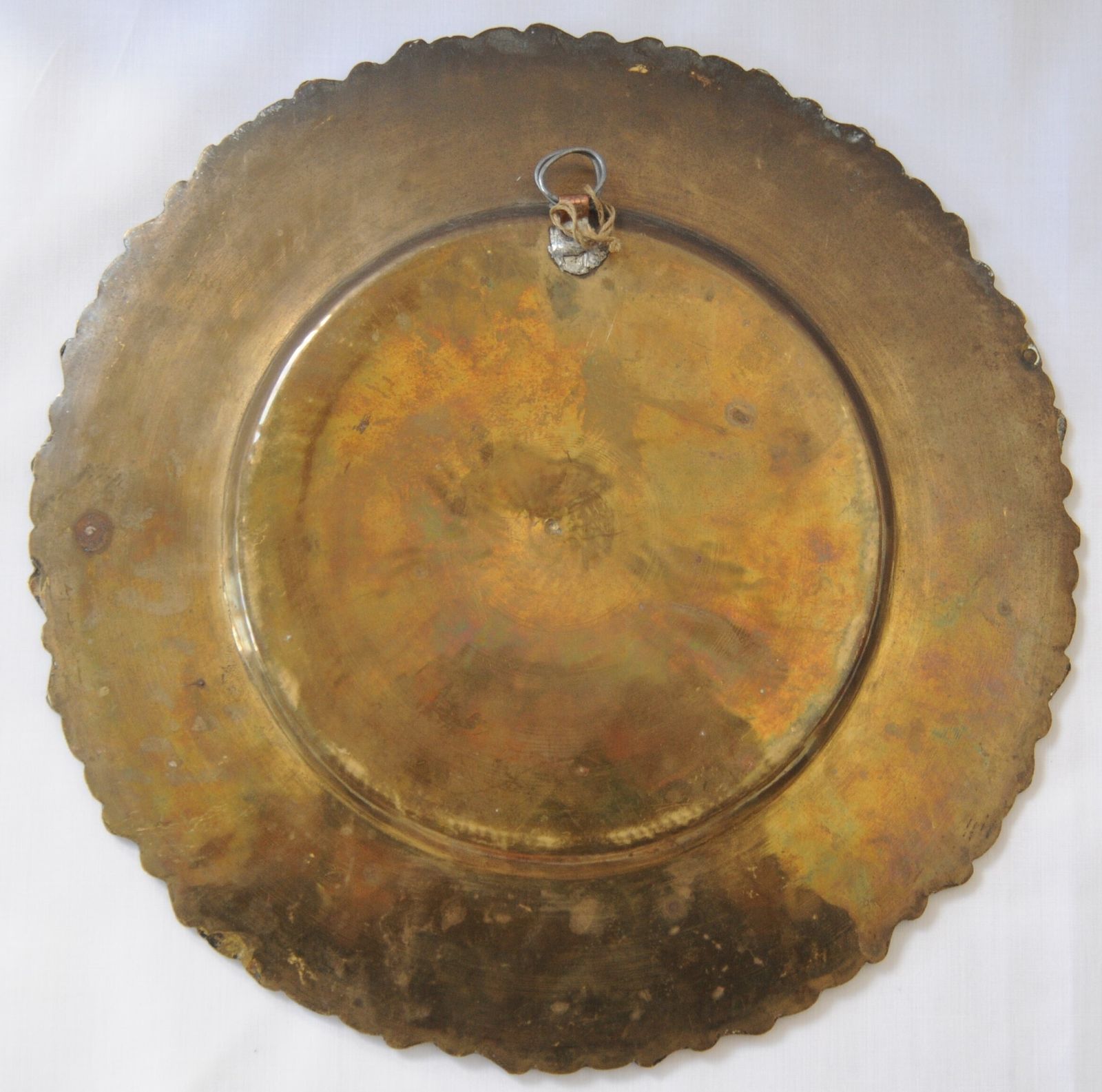 Antique Islamic Ornately Engraved Brass Charger photo vinterior