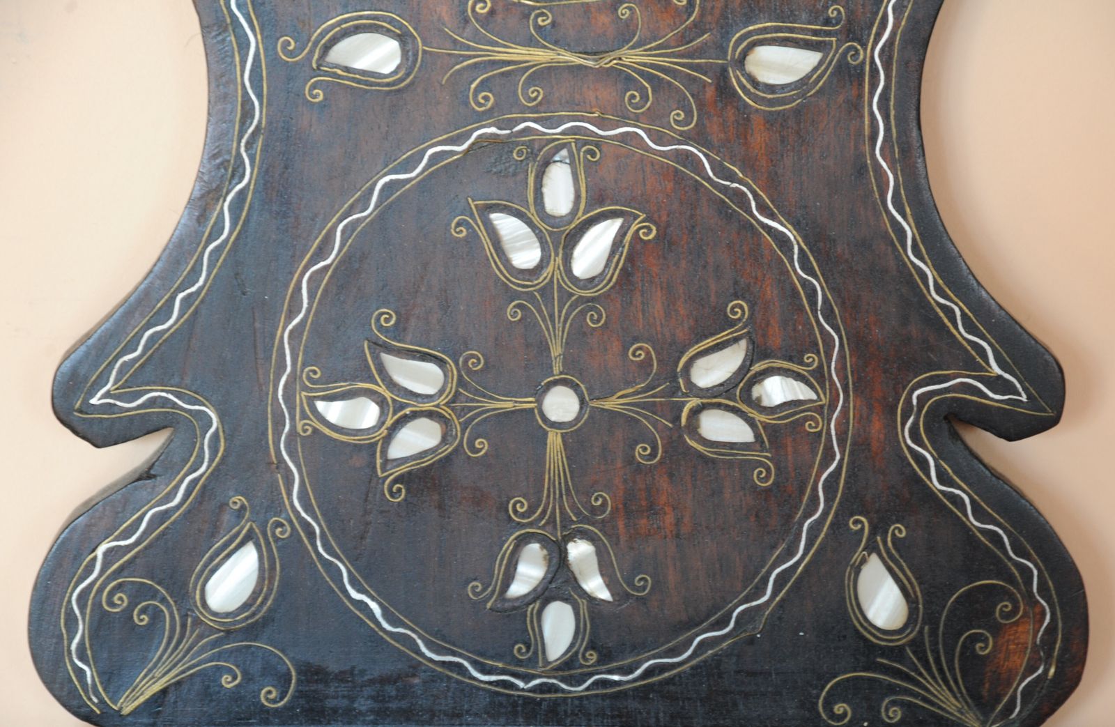 Vintage Wall Bracket / Shelf With Mother Of Pearl From Islamic Middle East photo for sale