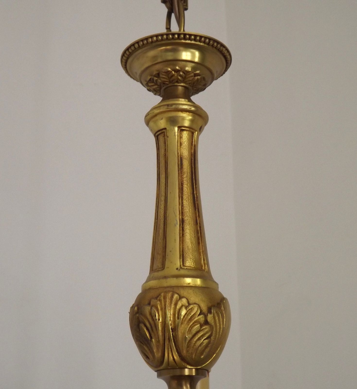 photo for sale French Mid Century Quality Bronze 5 Light Traditional Style Chandelier