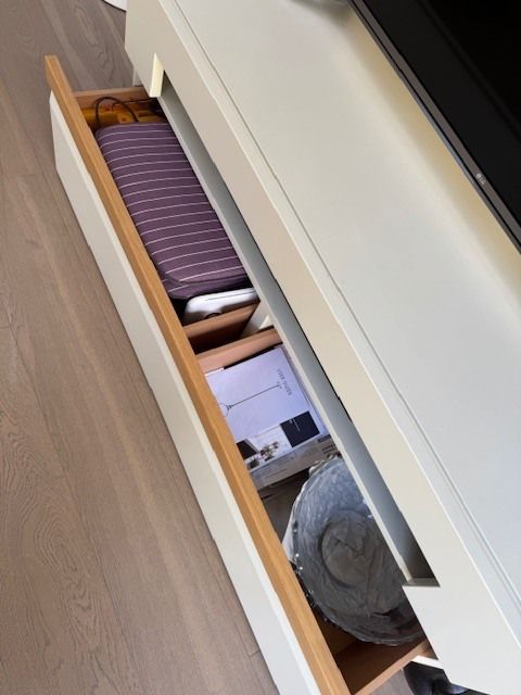 Hulsta White Gloss And Oak Tv Media Unit / Purchased In Harrods photo vintage