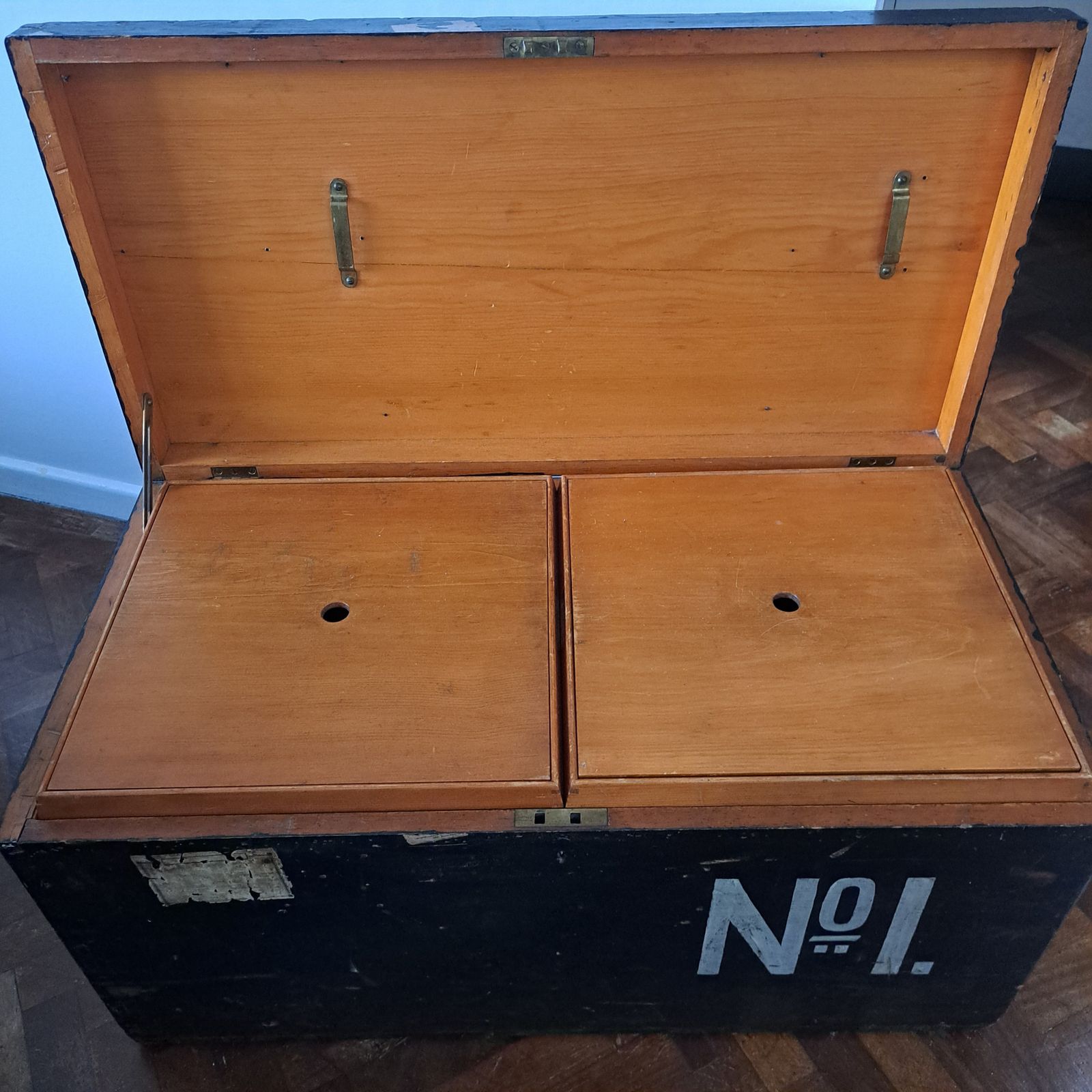 A Unique Original Vintage Steamer Trunk photo furniture