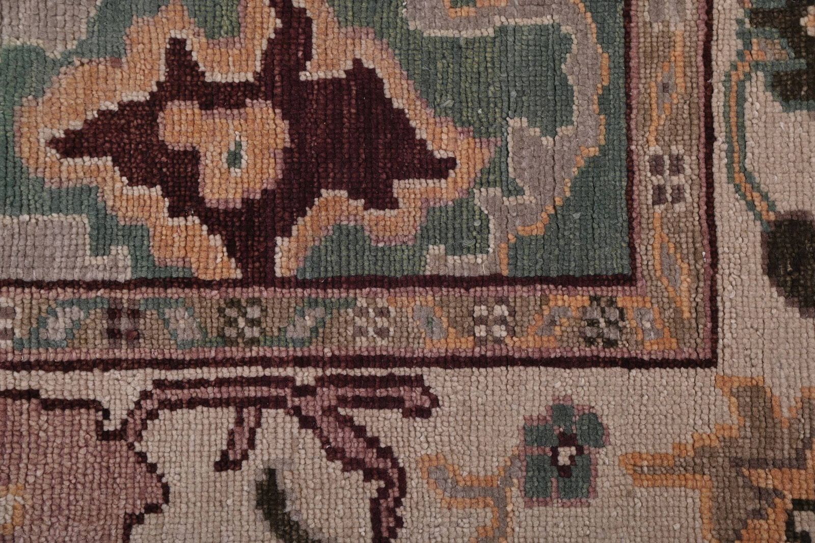 Handknotted Wool Oushak Rug: 9x12 Turkish Style Floor Covering. photo 2100.0