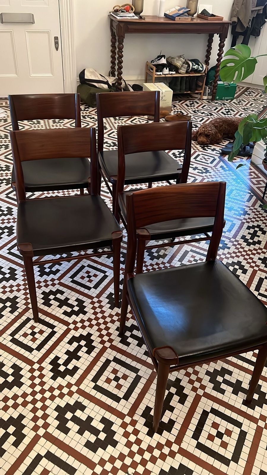 Set Of 6 Vintage Teak Chairs By Georg Leowold For Wilkhahn