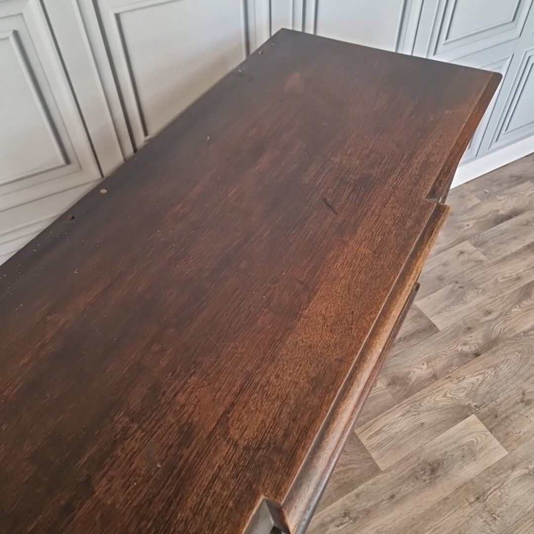 Antique Carved Court Cupboard Wood Barley Twist Oak Buffet Cabinet Sideboard photo 250.0