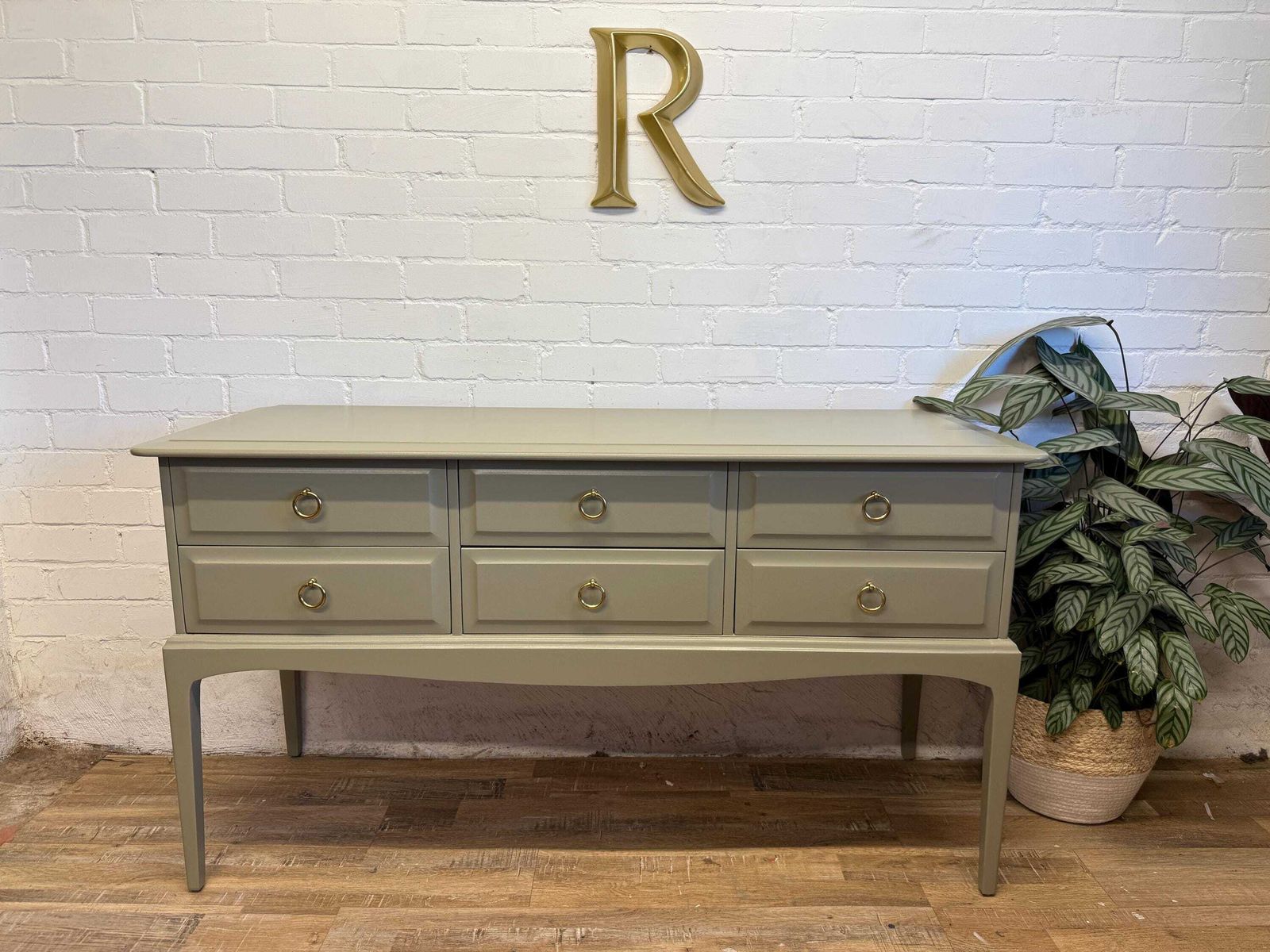 Stag Minstrel Console / Dressing Table In Treron By Farrow And Ball photo furniture