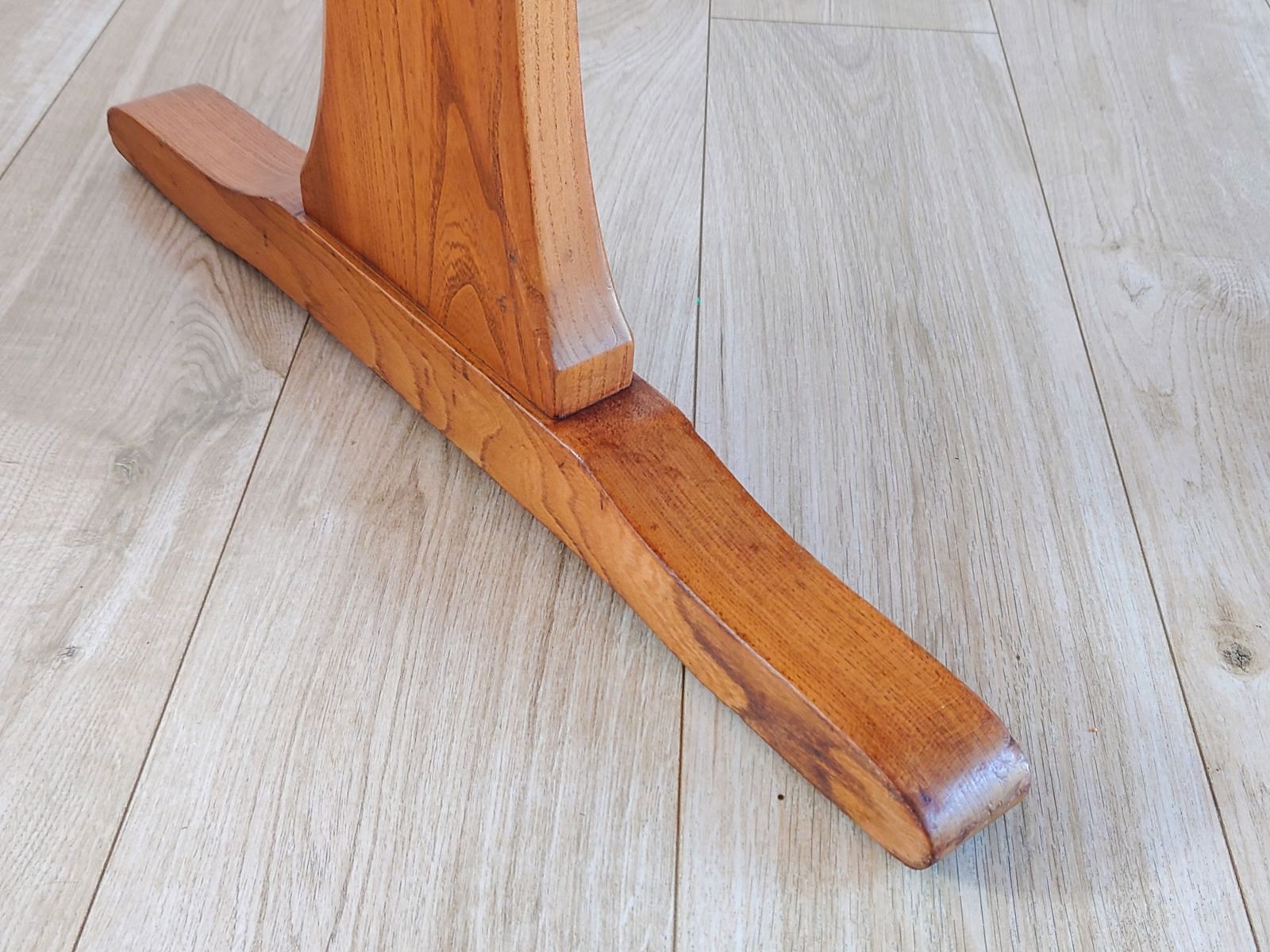 Mid Century Ercol Solid Elm Refectory Dining Table photo Furniture