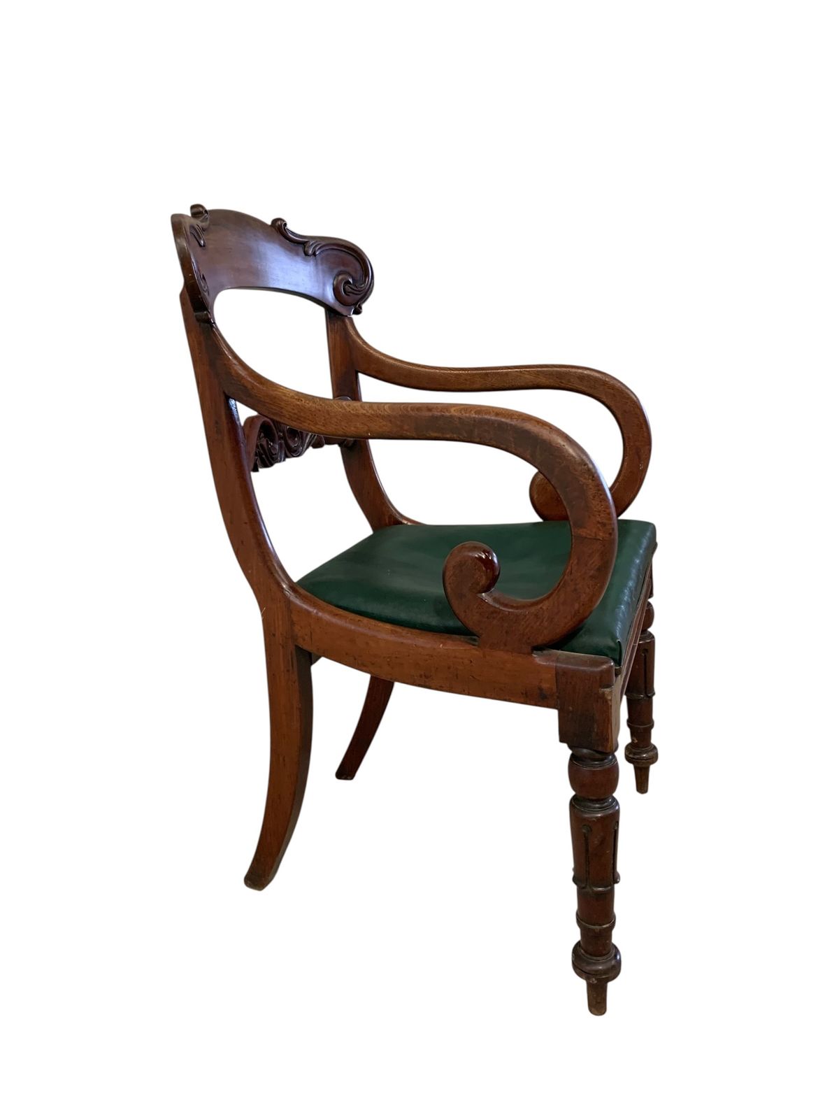 Antique English William IV Mahogany Desk Chair photo Furniture