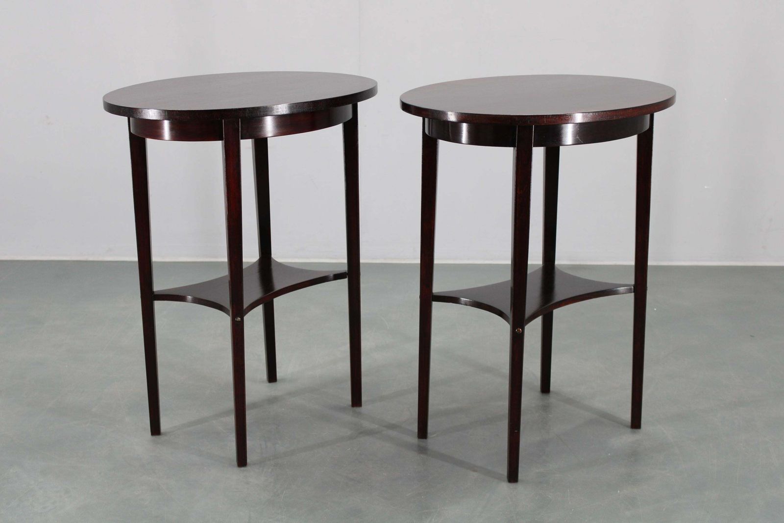 1930s Pair Of Restored Thonet Side Tables No. 206, Czechoslovakia photo furniture