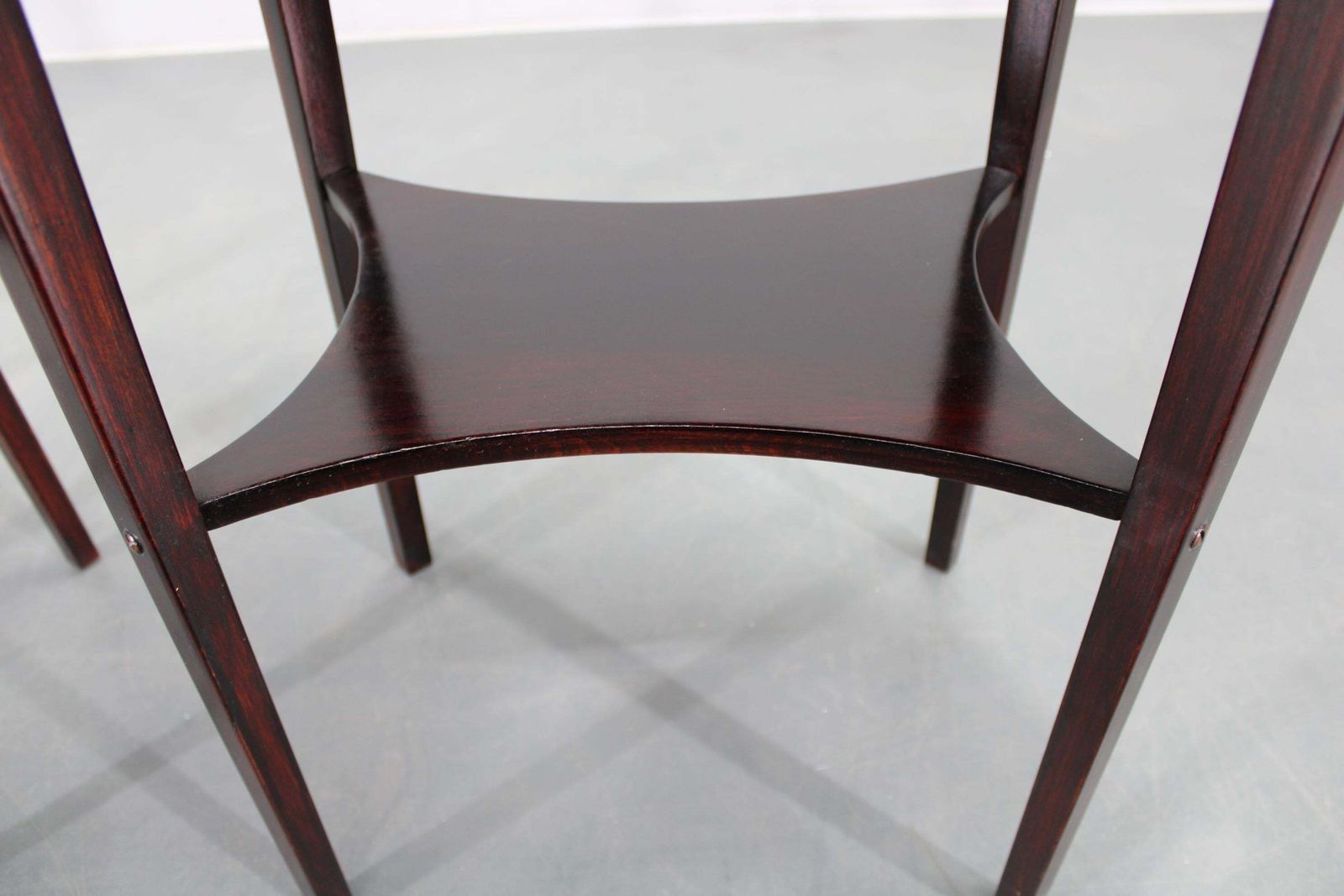 1277.0 1930s Pair Of Restored Thonet Side Tables No. 206, Czechoslovakia photo