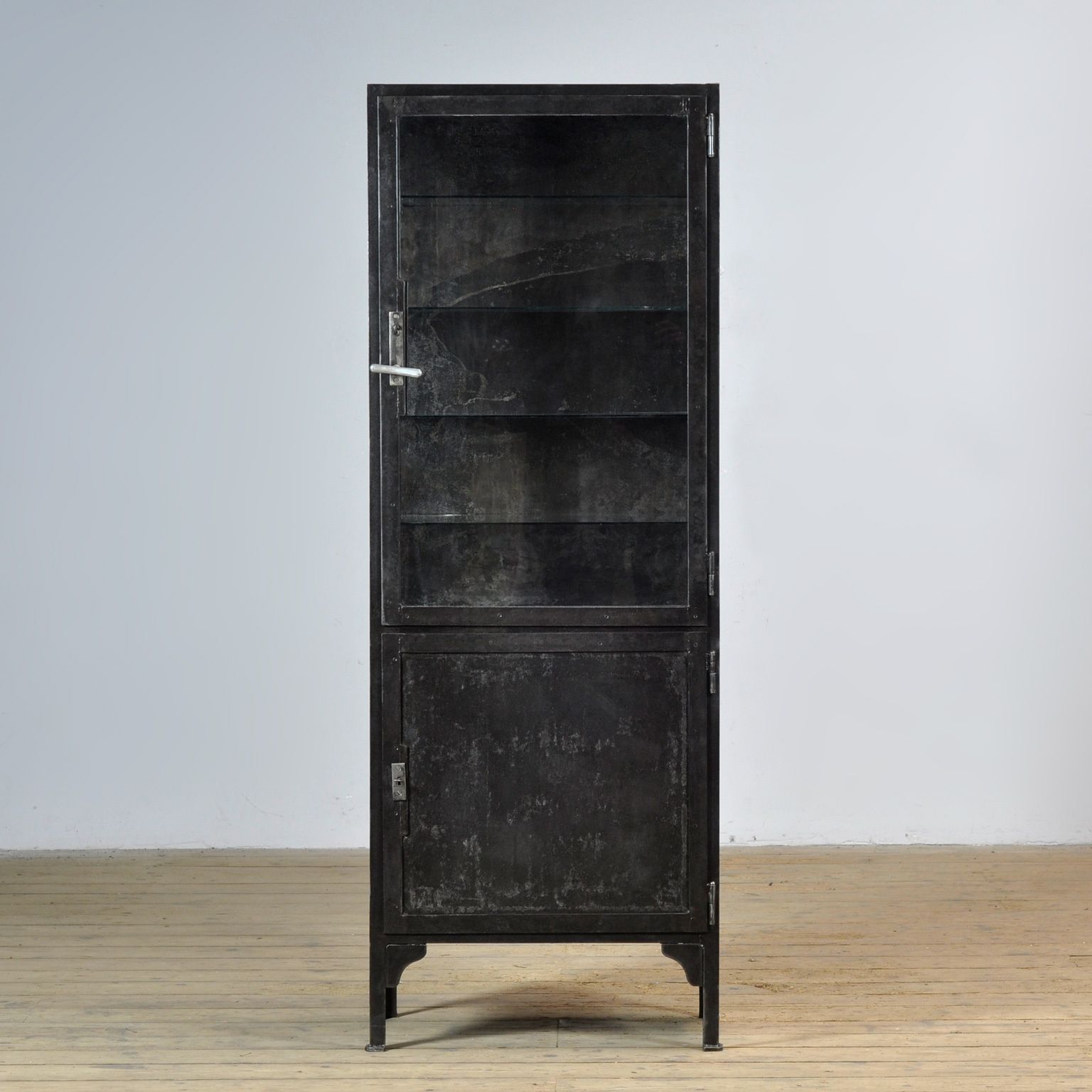 Polished Iron Medical Cabinet, 1930s photo furniture