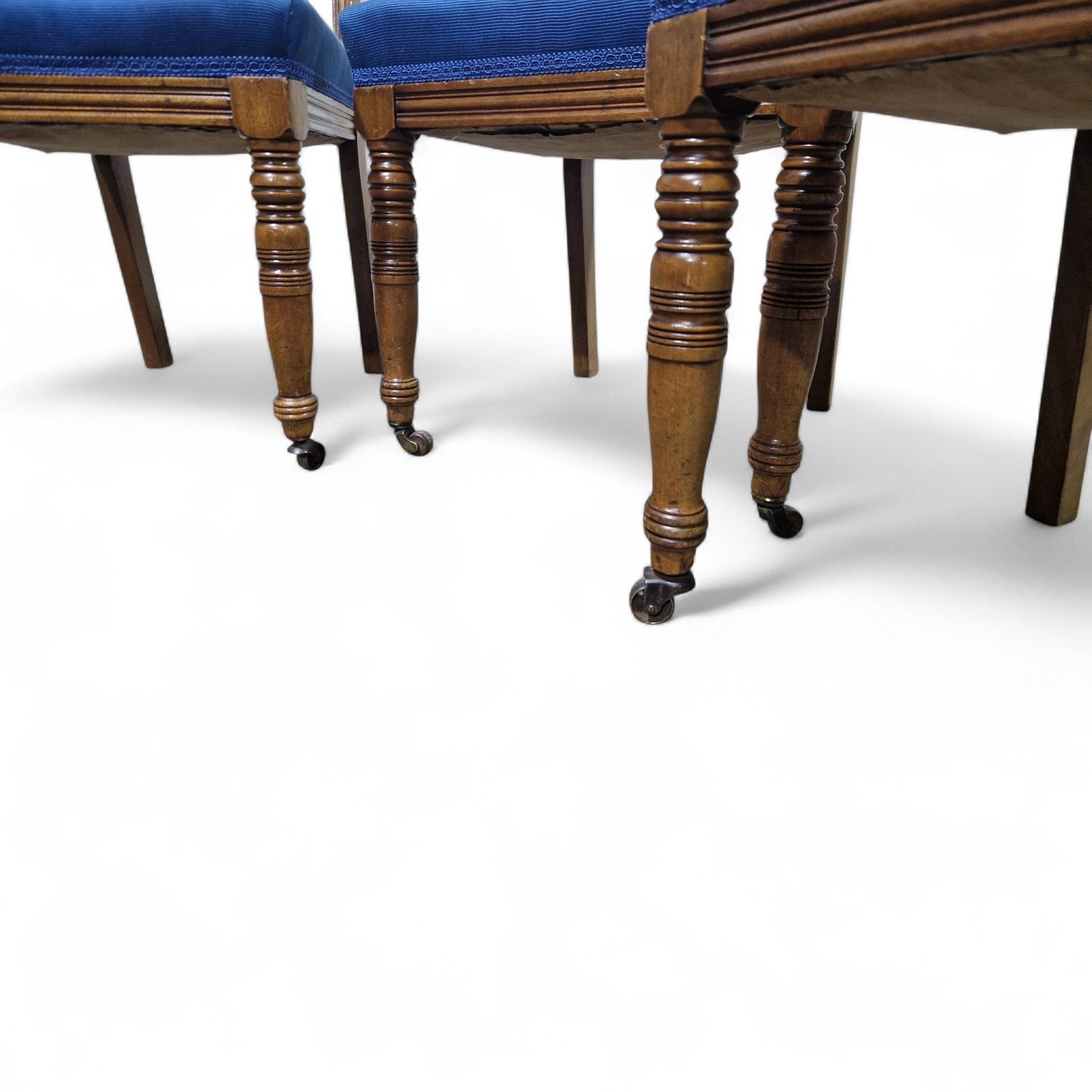 photo buy Antique Walnut Chairs Set Of 6 Carved Wood Kitchen / Spindle Back Dining Chairs