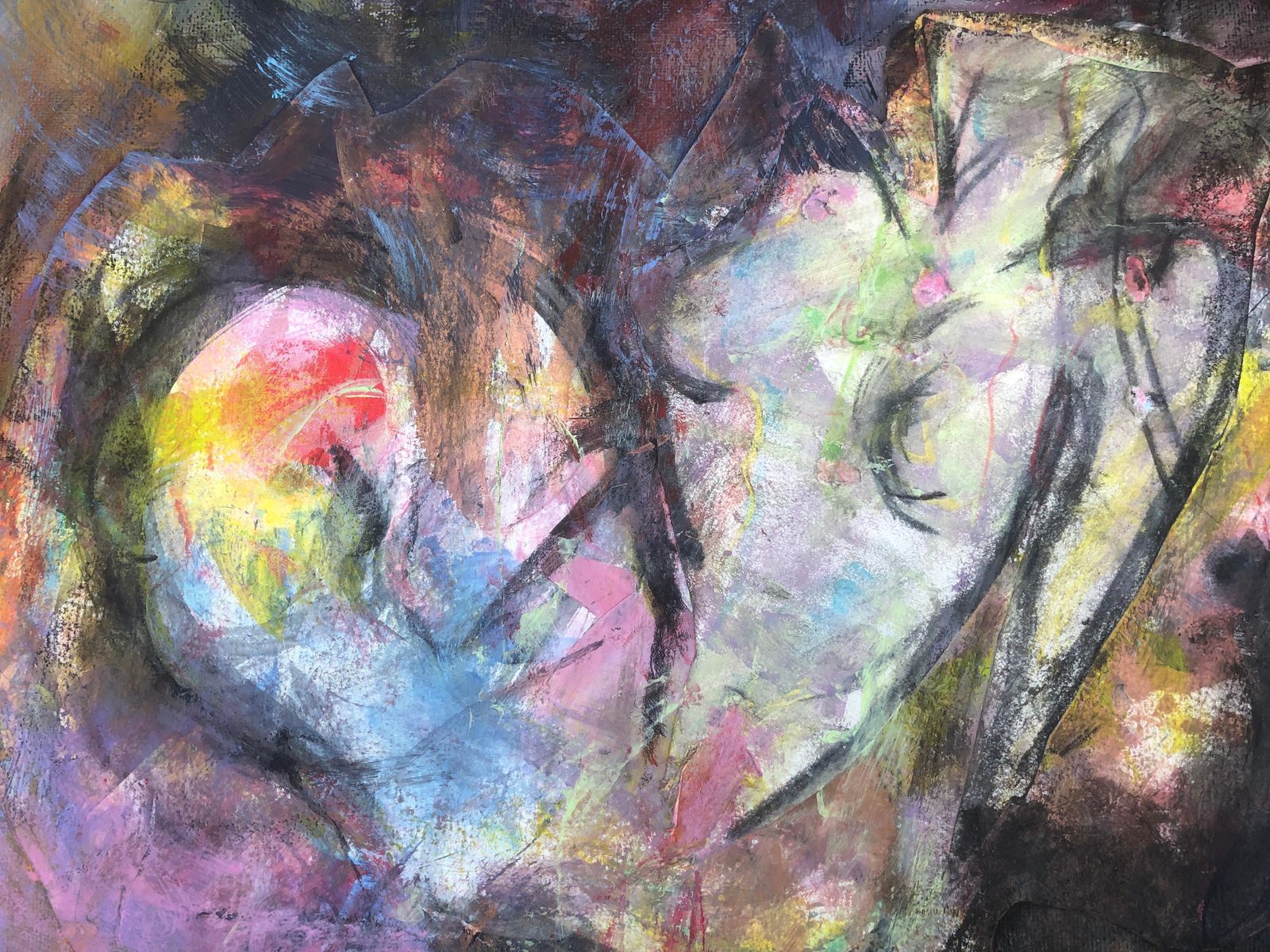 Nerea Caos Contemporary Abstract Expressionist Figurative Oil Painting Psychological Symbol 2022 photo buy