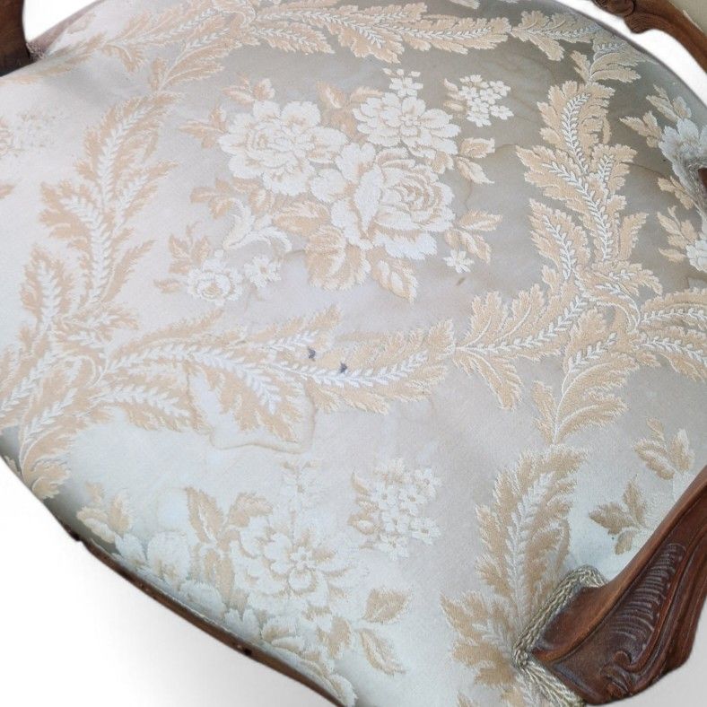 French Walnut Armchair Carved Occasional Chair Bedroom Parlour Seat 1 Of Pair photo vinterior