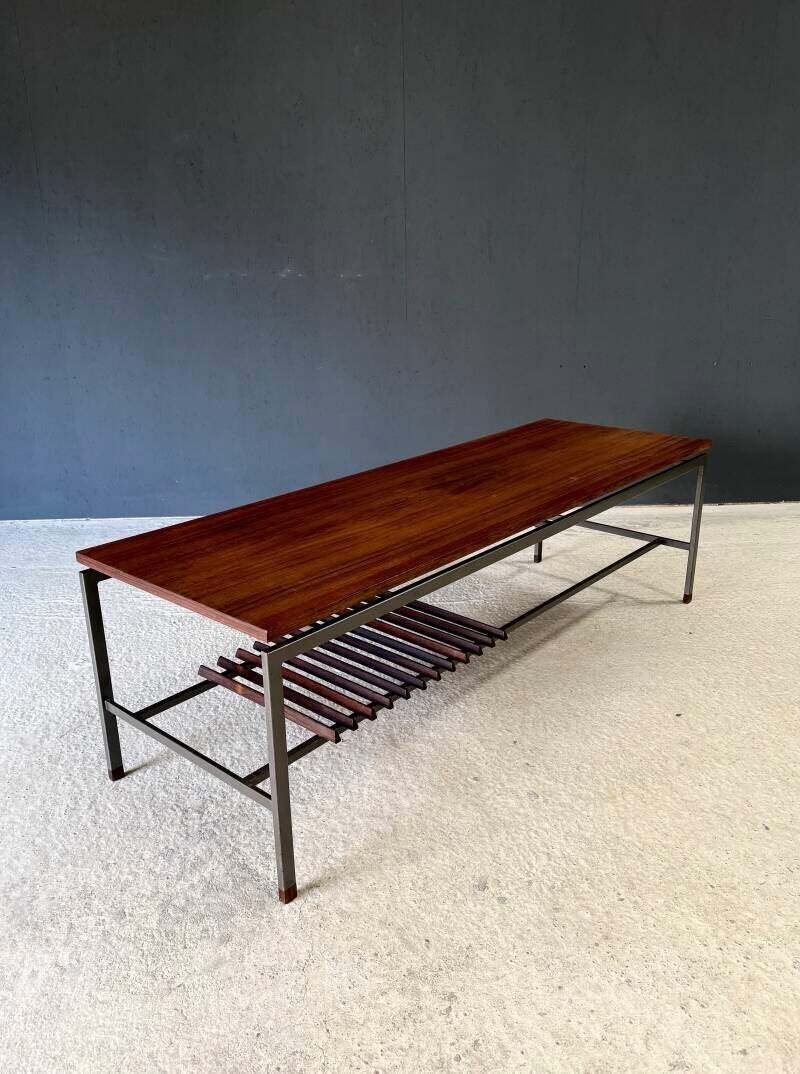 Mid Century Modern Slanke Salontafel Van Topform, Nederland, Ca. Jaren 1960 photo vintage