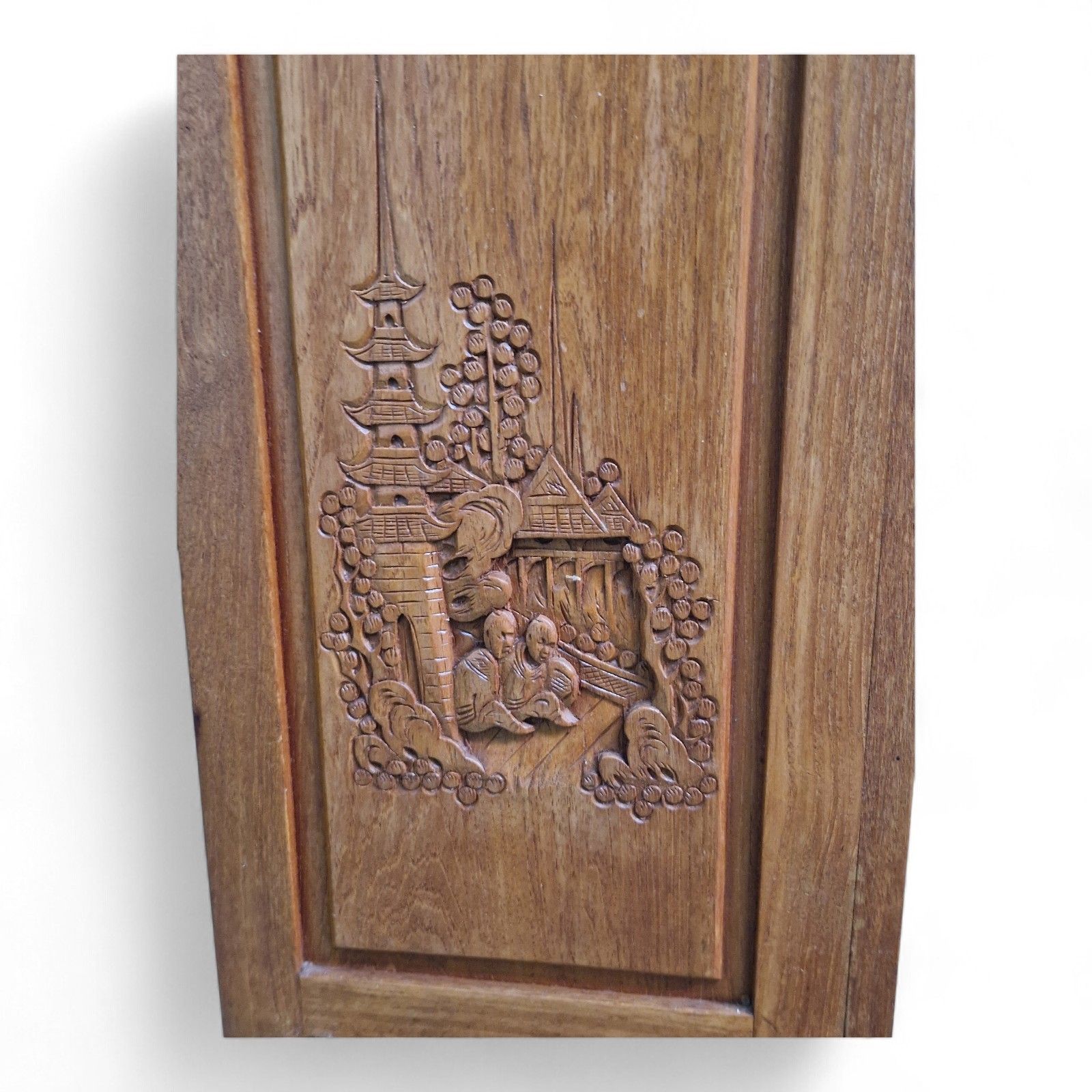 photo furniture Vintage Oriental Bar Serving Cabinet Carved Wooden Cocktail Drinks Storage