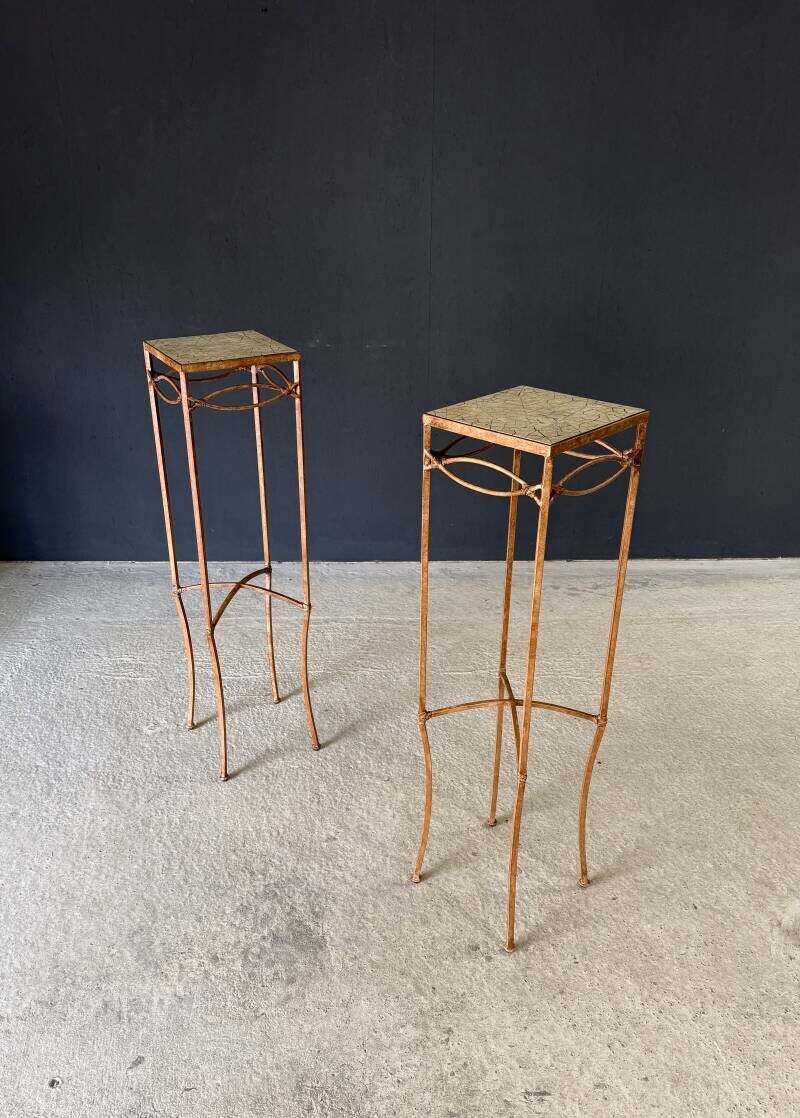 Handcrafted Design High Pedestal Table Set, 1990's France photo 1200.0