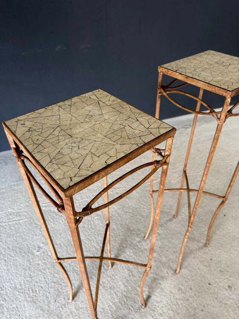 1200.0 Handcrafted Design High Pedestal Table Set, 1990's France photo