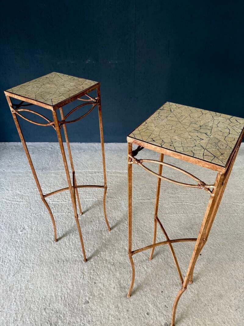 photo buy Handcrafted Design High Pedestal Table Set, 1990's France