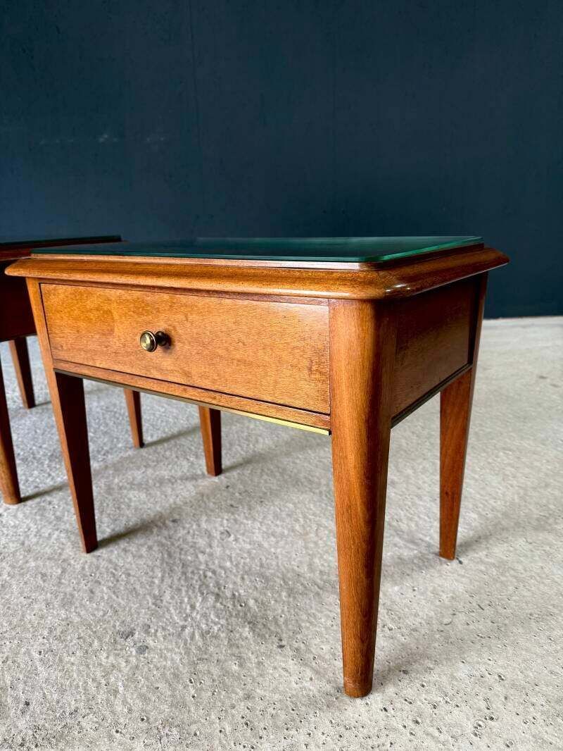 photo vintage Midcentury Design Bedside Cabinet Set, Italy 1950's