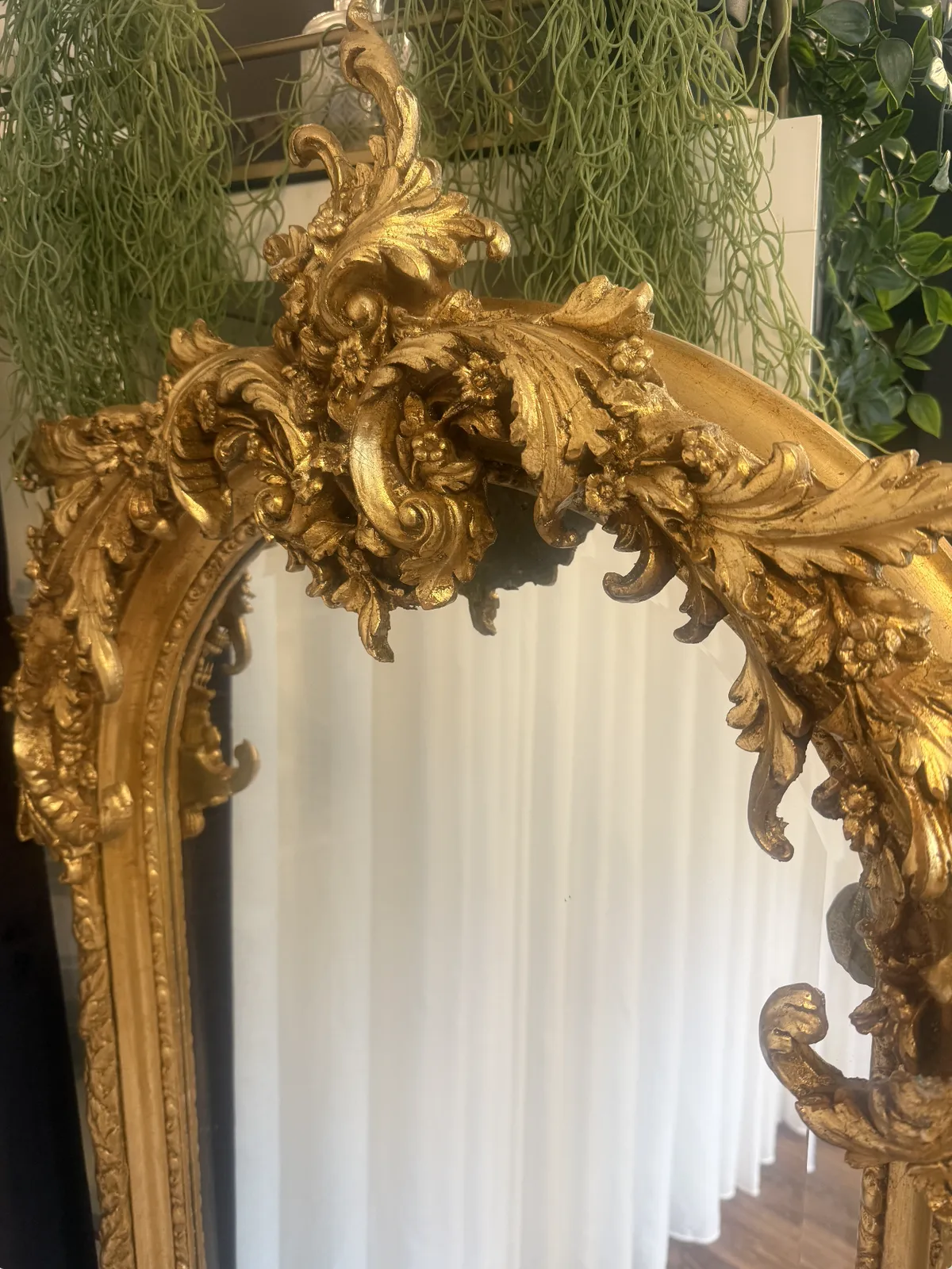 Antique Style French Gold Gilt Framed Ornate Mirror photo for sale