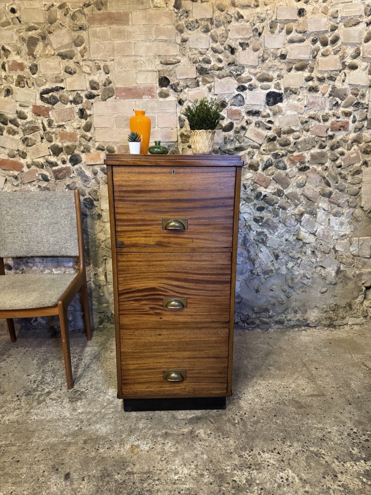 🚛 Vintage Industrial Wooden Filing Drawers / Cabinet Mid Century