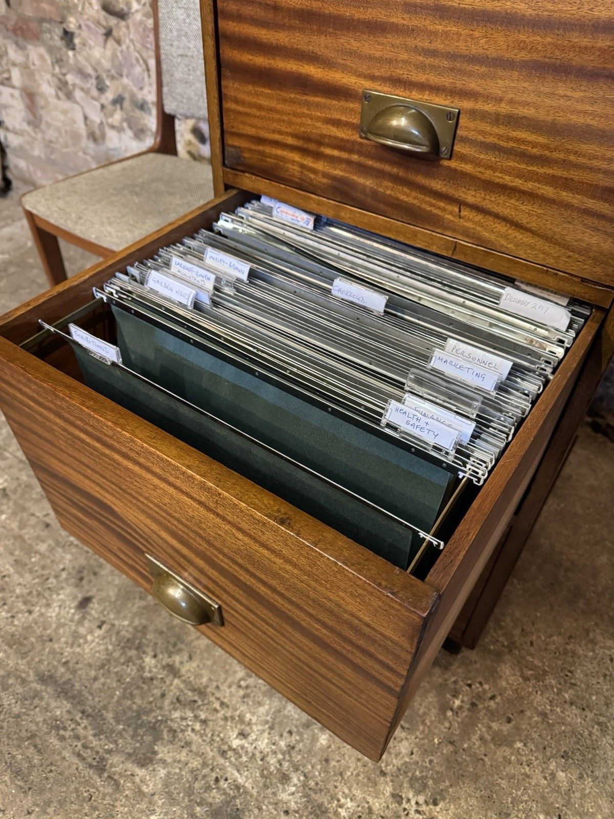 photo furniture 🚛 Vintage Industrial Wooden Filing Drawers / Cabinet Mid Century