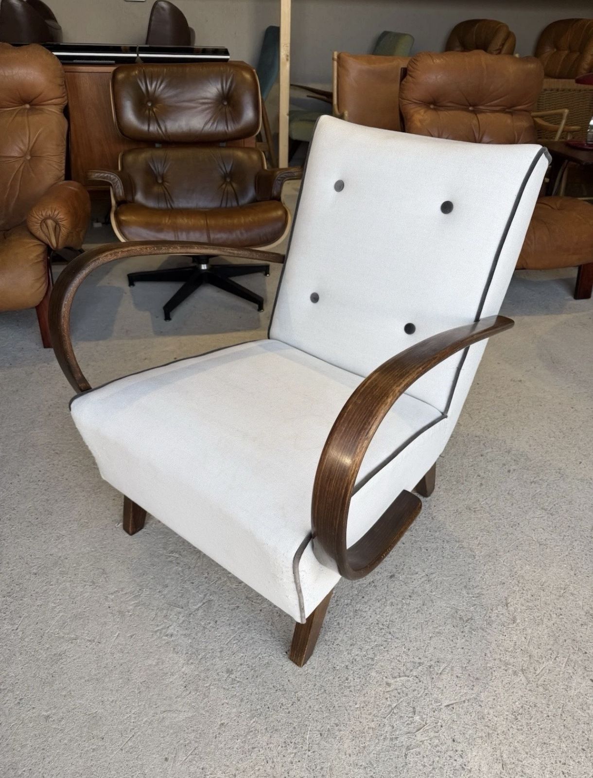 Jindrich Halabala Bentwood Armchair In Art Deco Style Project photo for sale