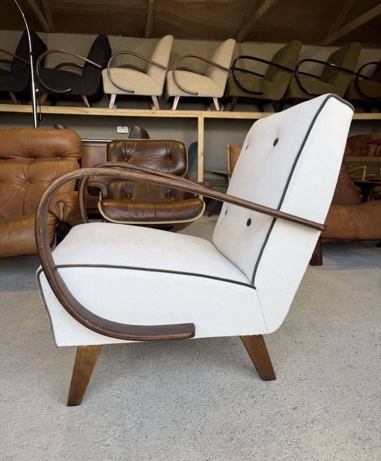 Jindrich Halabala Bentwood Armchair In Art Deco Style Project photo 585.0