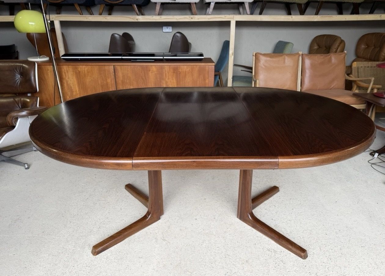 Double Extending Round Dining Table By Svend Aage Madsen, Demark, 1960's photo furniture
