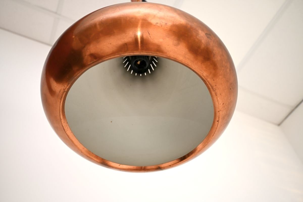 Vintage Danish Copper And Rosewood Orient Pendant Lamp By Jo Hammerborg photo buy