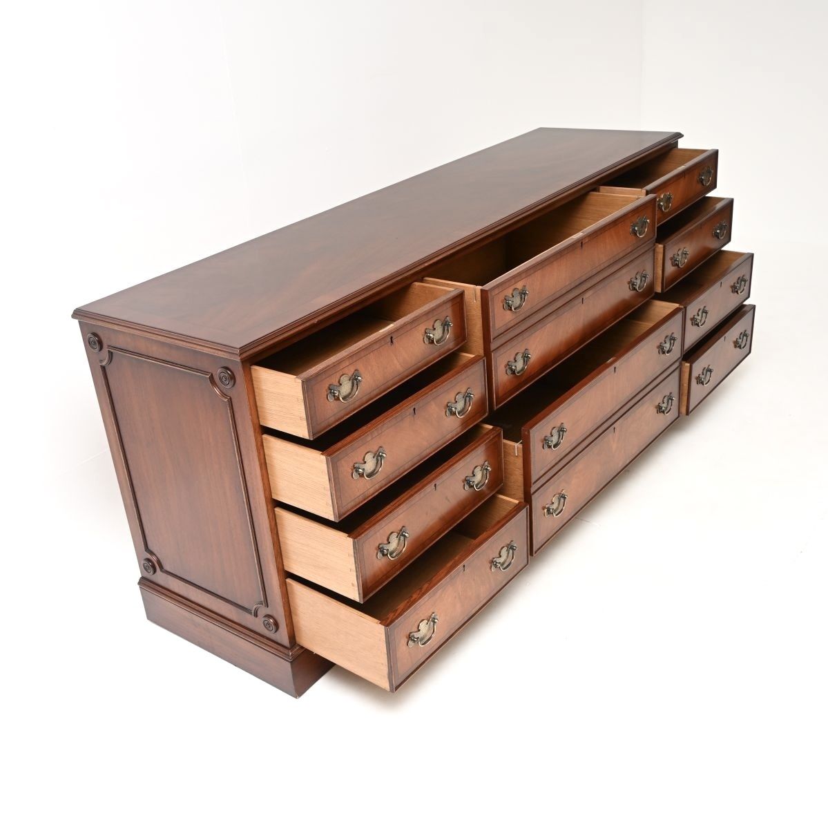 Antique Georgian Style Mahogany Chest Of Drawers / Sideboard photo vintage