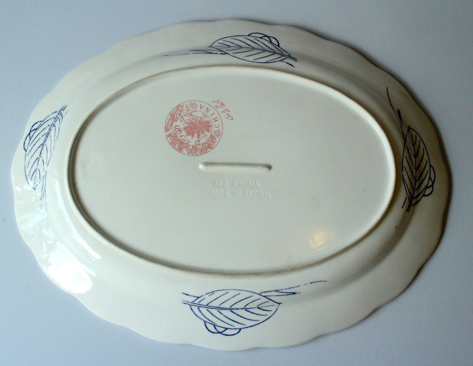 Xl Asian Porcelain Serving Platter   Made In Japan   Mz China   Vintage photo buy