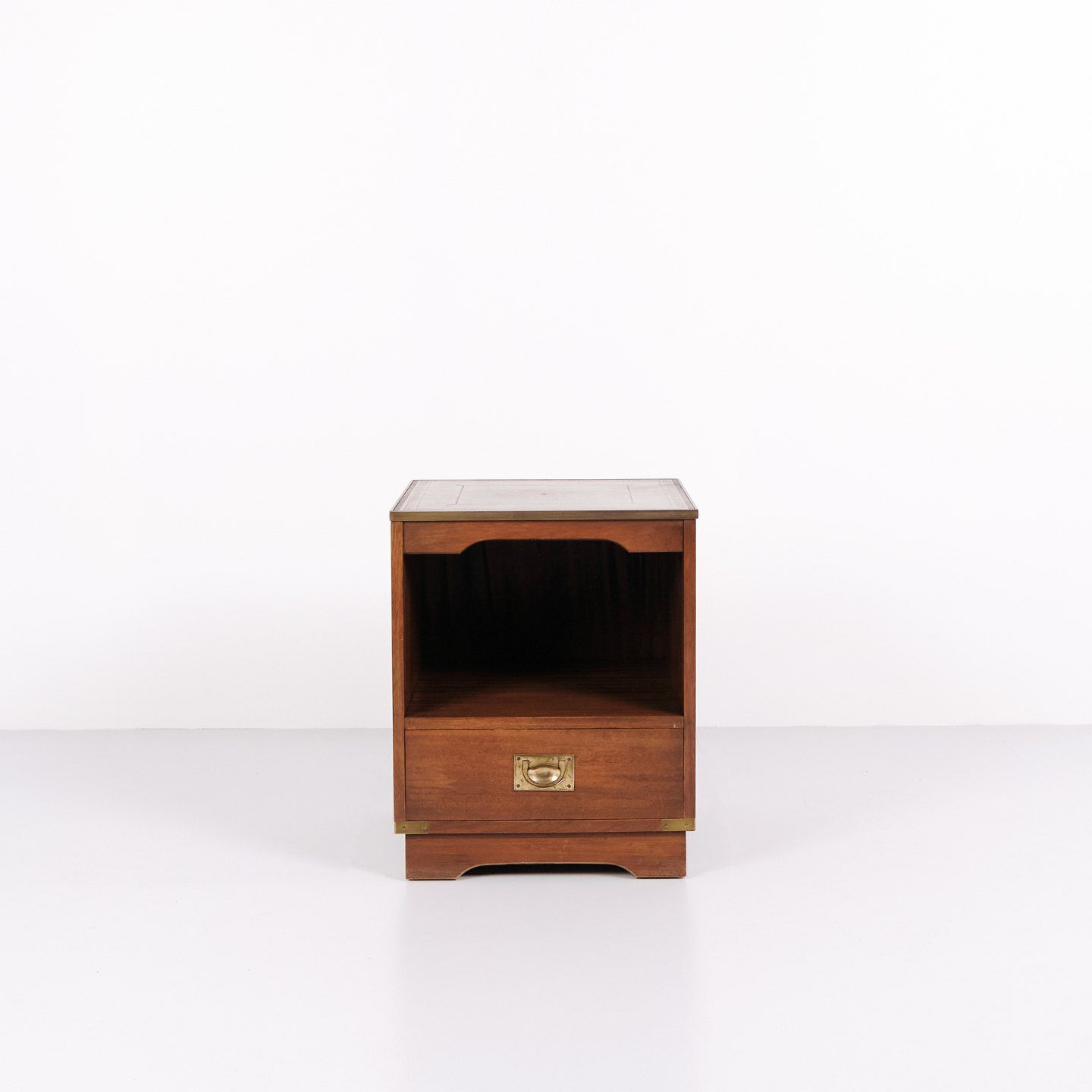 Bedside Tables In Mahogany With Leather Top By Bevan Funnell, Military Campaign, 1960s photo furniture