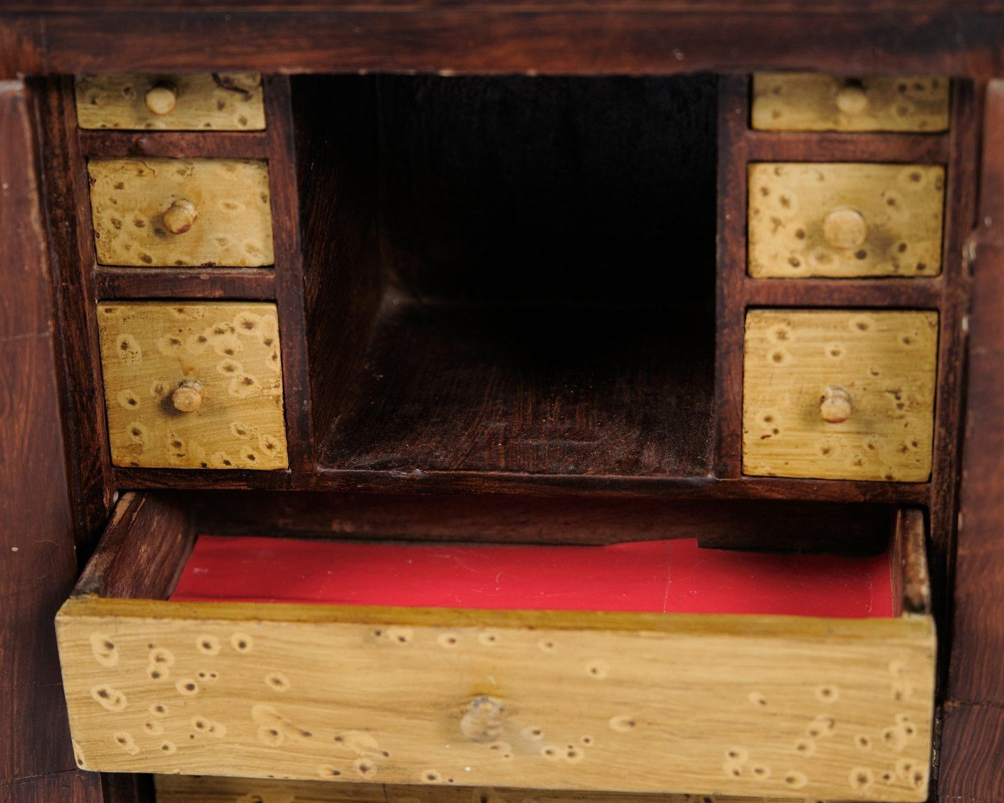 Antique Miniature/Model Furniture In Oak With Hand Forged Fittings, 1840s photo vintage
