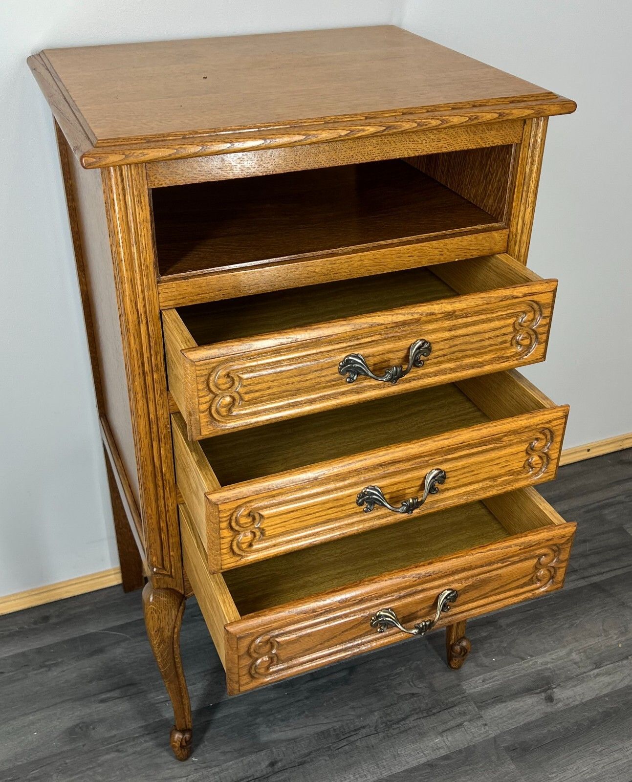 Chest Of Drawers Vintage French Louis XIV Cabinet 3 Drawers Sideboard Lot 2423 photo vintage