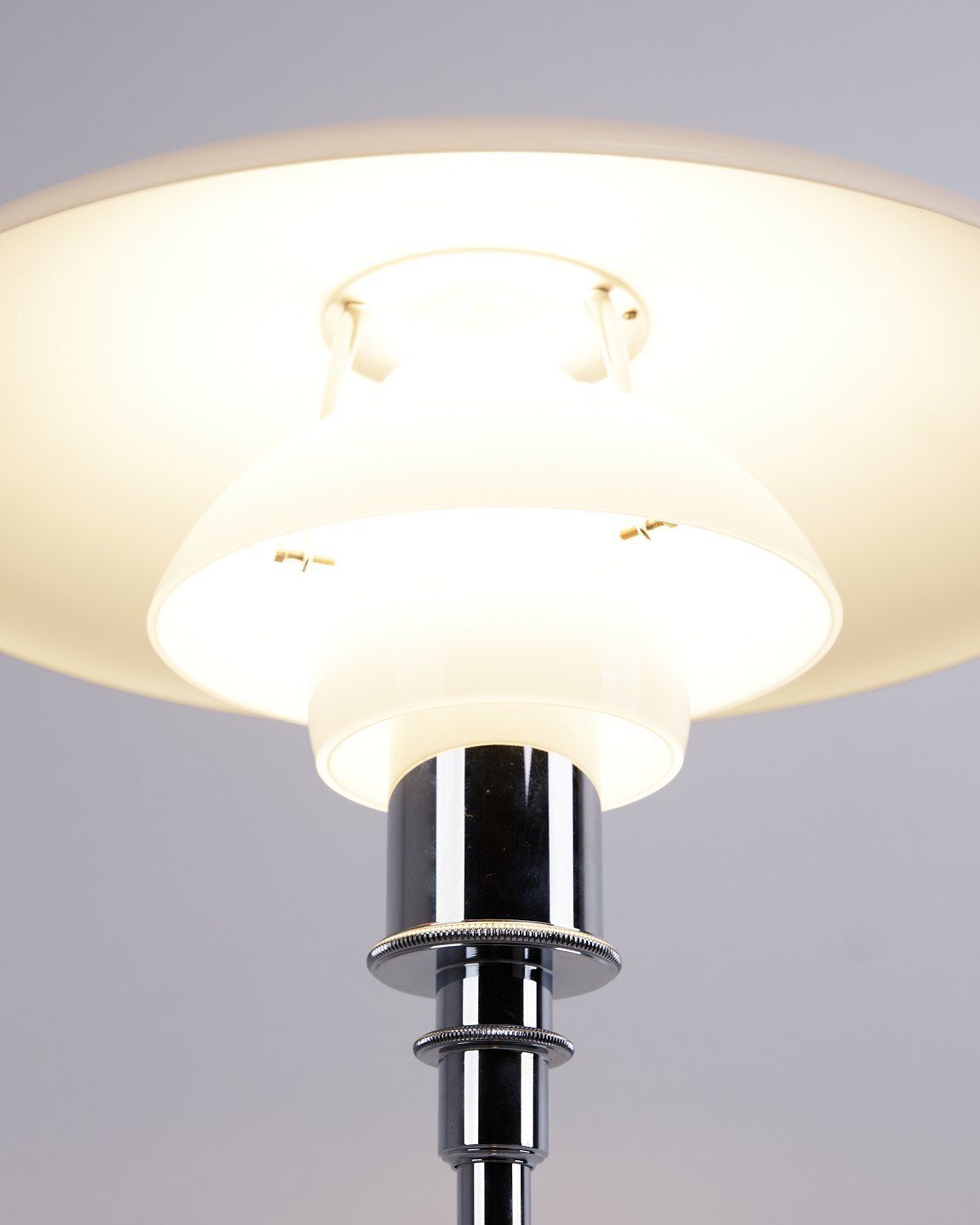 Poul Henningsen Floor Lamp Model Ph 3½ 2½ In Chrome, Louis Poulsen photo buy